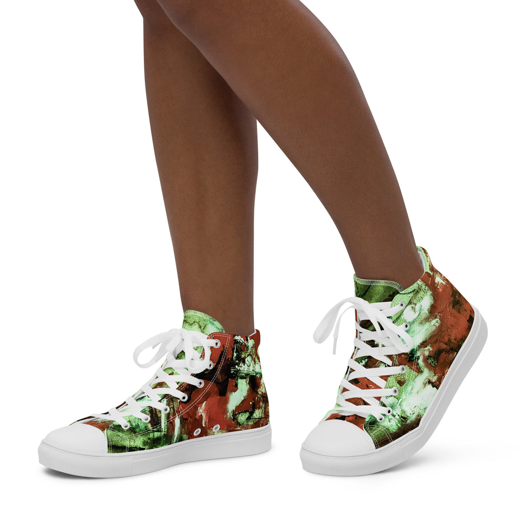 Womyn's High Top- Mismatch Green