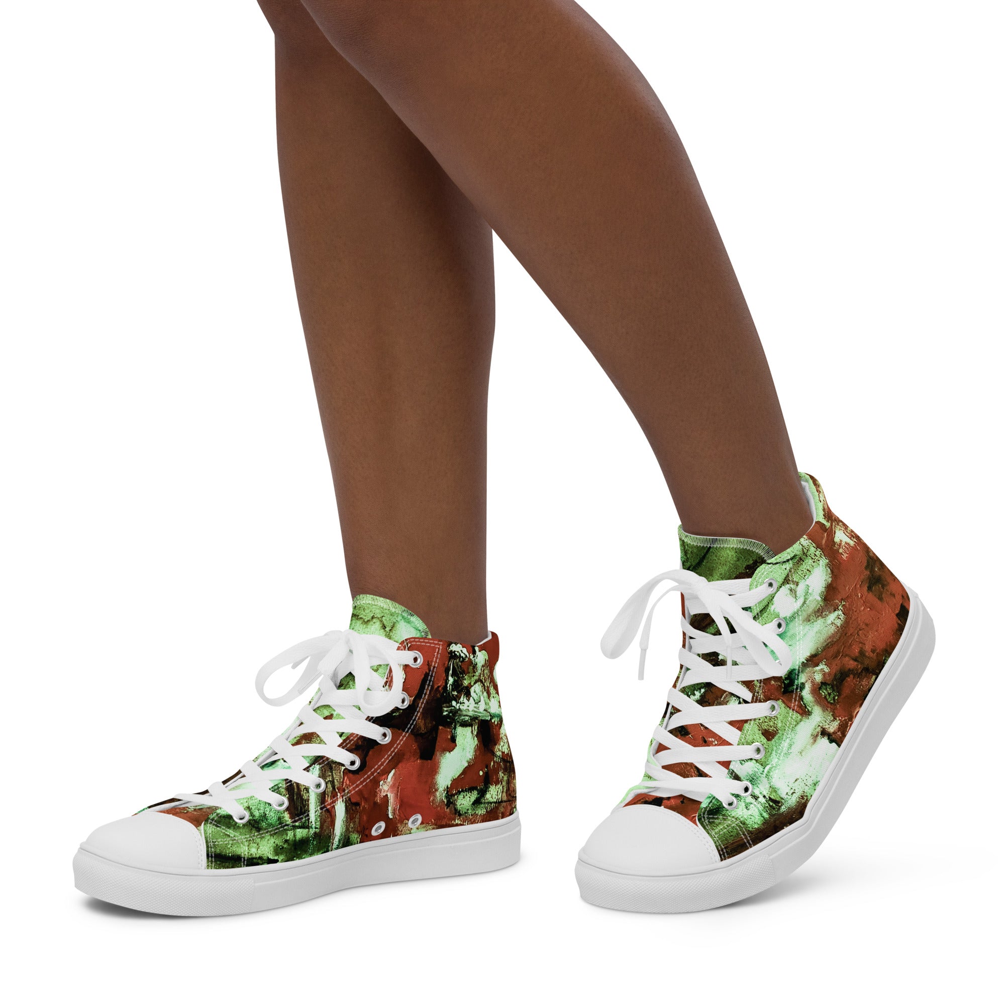Womyn's High Top- Mismatch Green