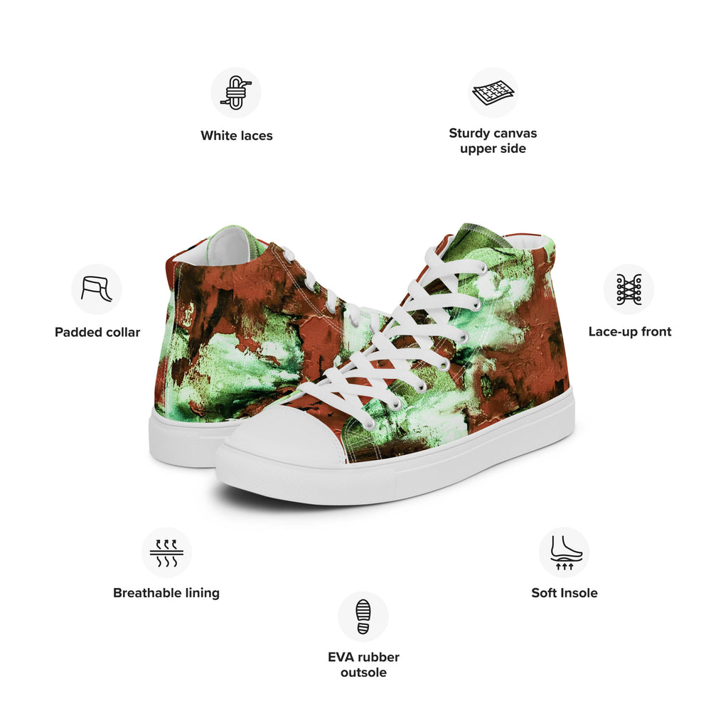 Womyn's High Top- Mismatch Green