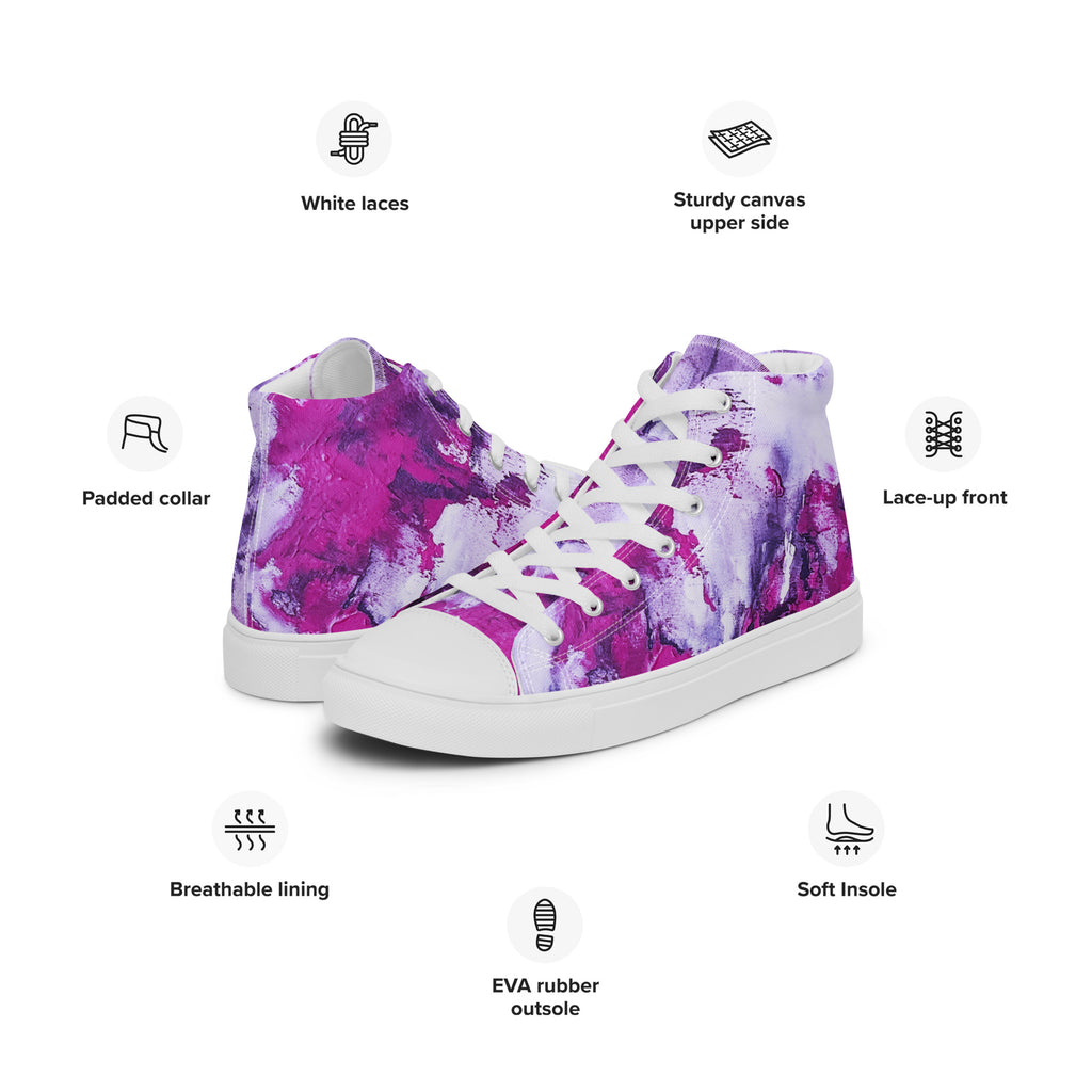 Womyn's High Top- Mismatch Pink
