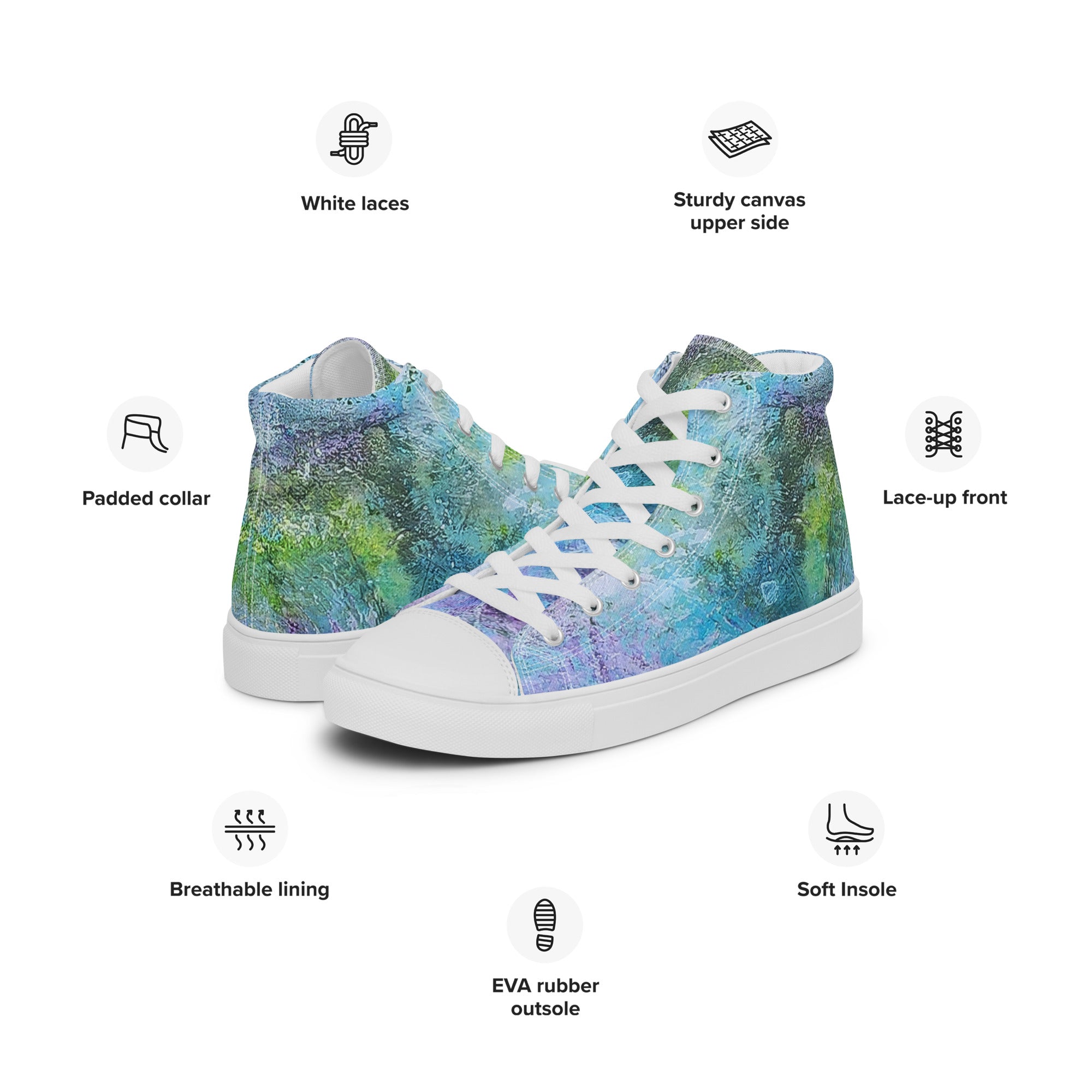 Womyn's High Top- Lagoon