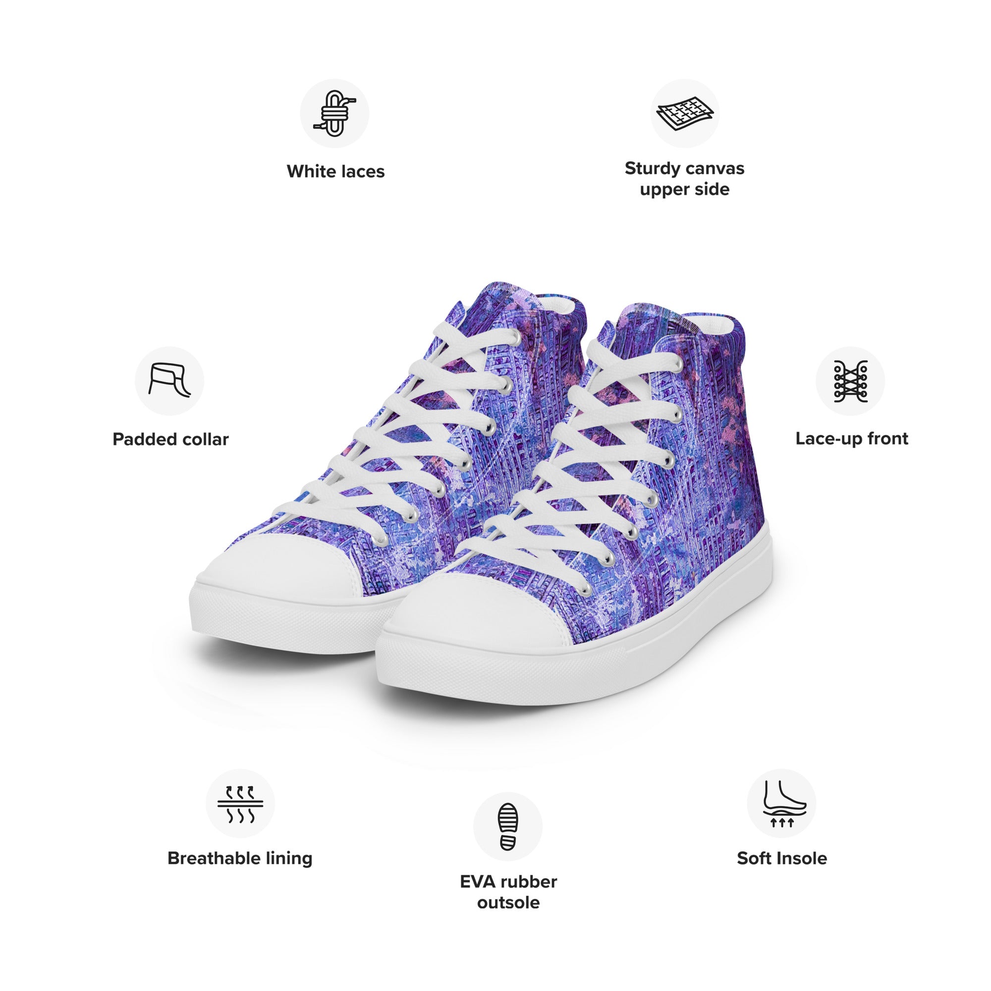 Womyn's High Top- Weave Purple