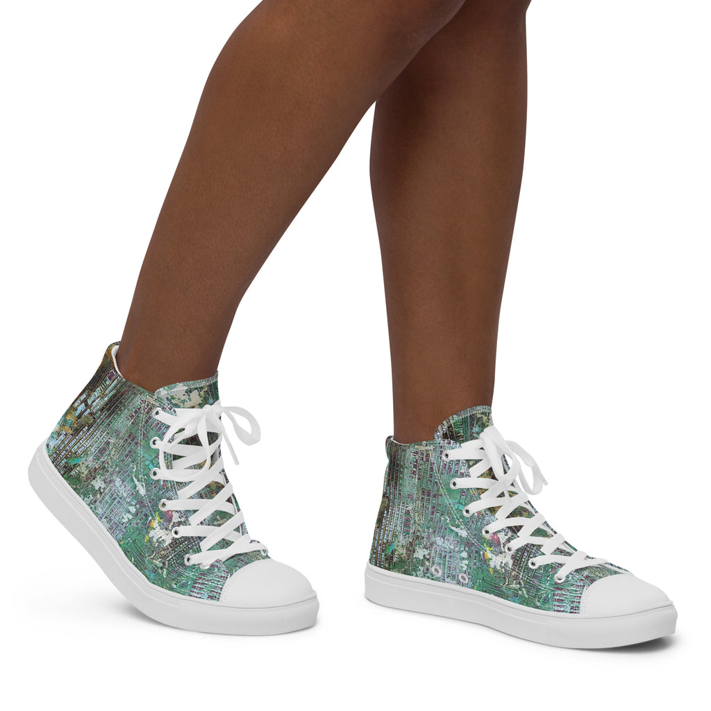 Womyn's High Top- Weave Green