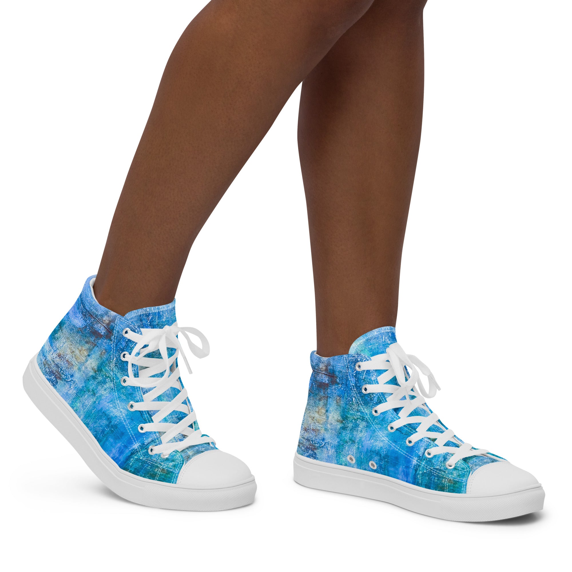 Womyn's High Top- Bright Earth Blue
