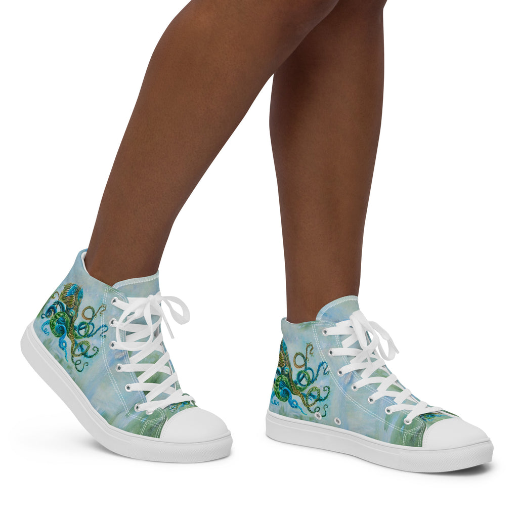 Womyn's High Top- Nature Octopus