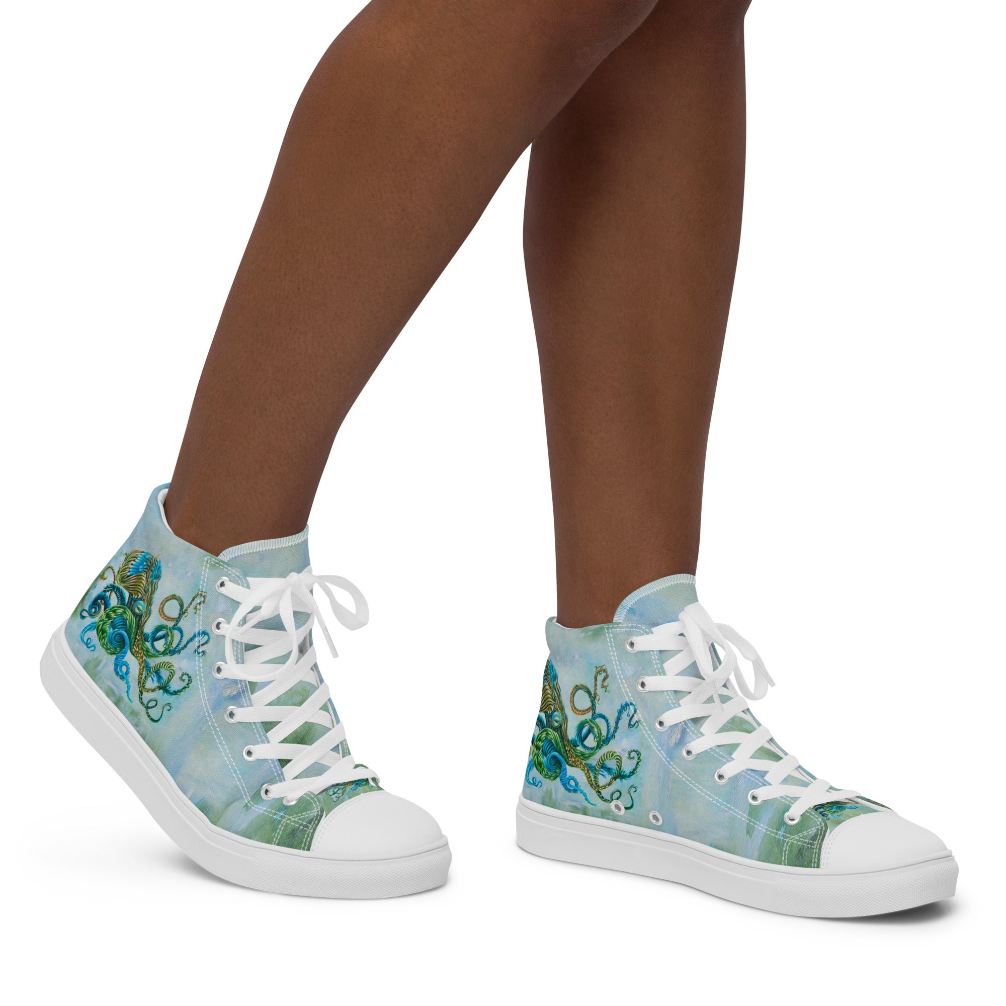Womyn's High Top- Nature Octopus
