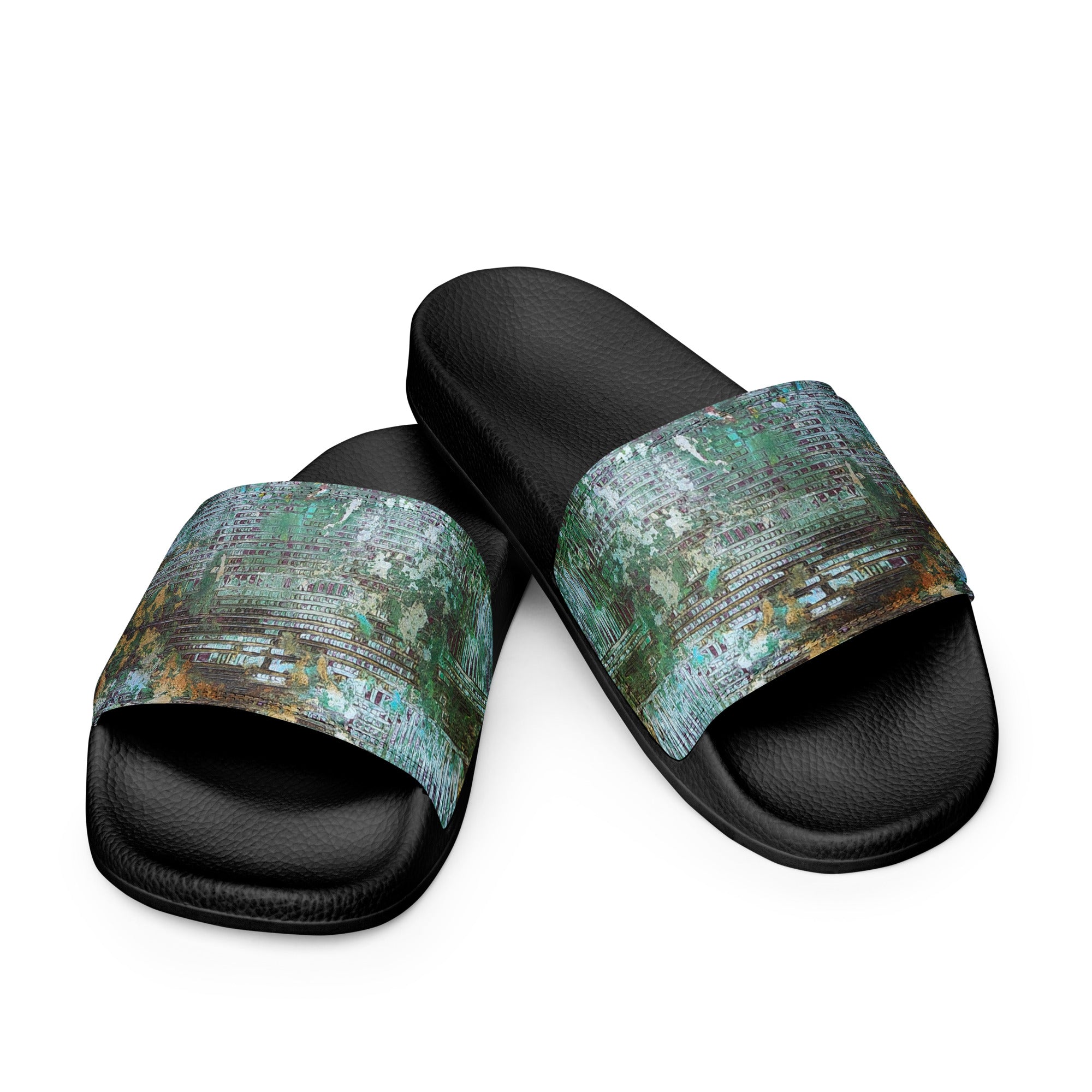 Womyn's slides- Weave Green