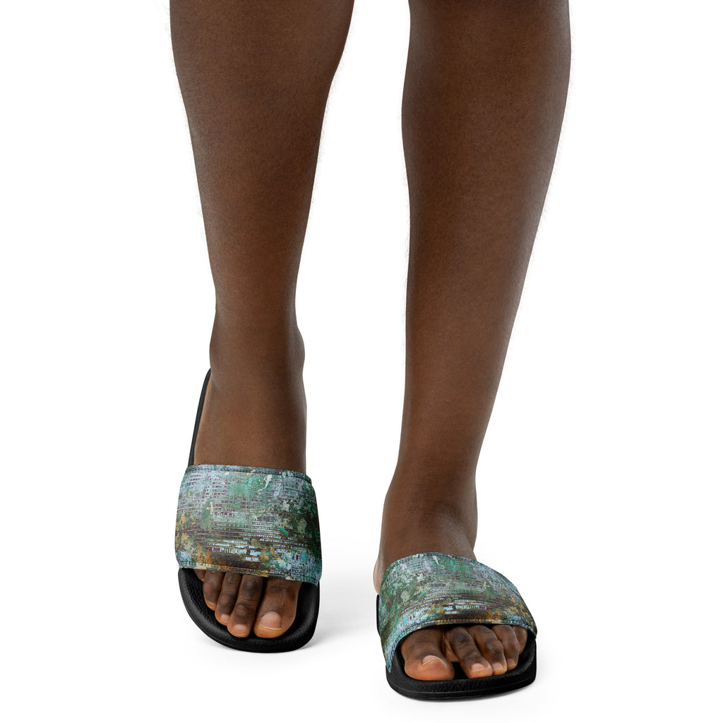Womyn's slides- Weave Green