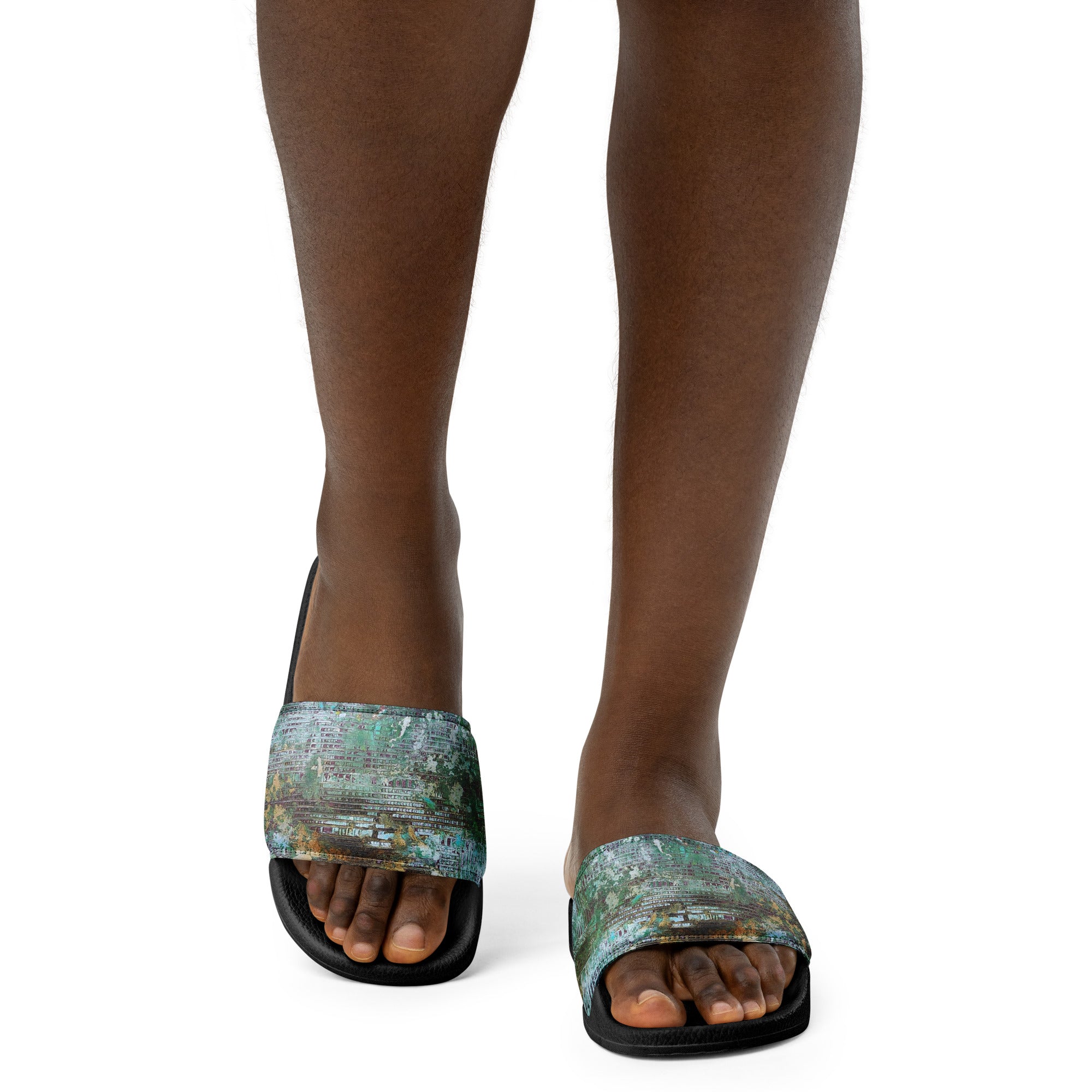 Womyn's slides- Weave Green