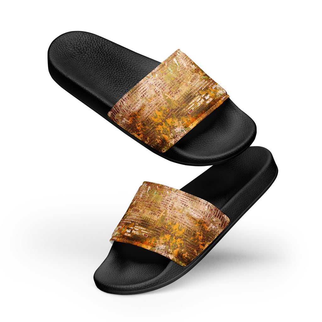 Womyn's slides- Weave Golden