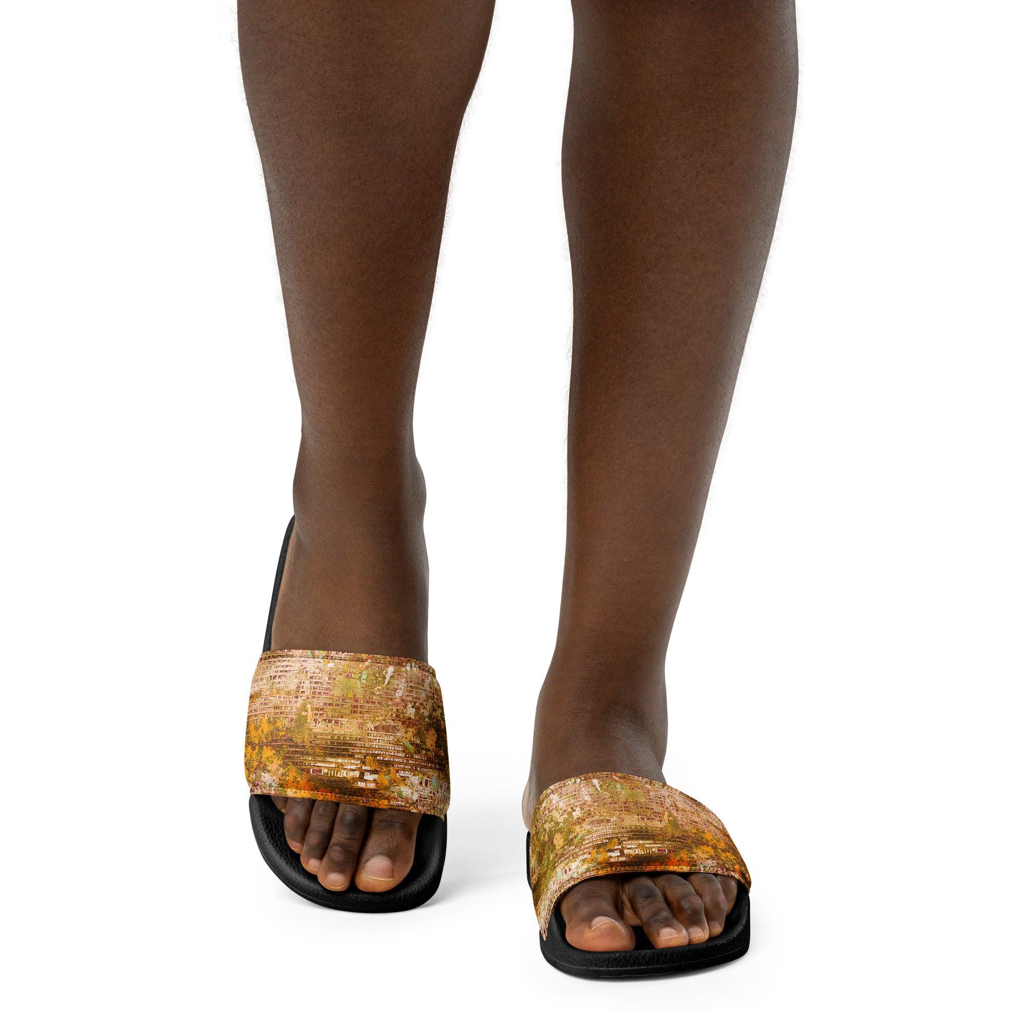 Womyn's slides- Weave Golden