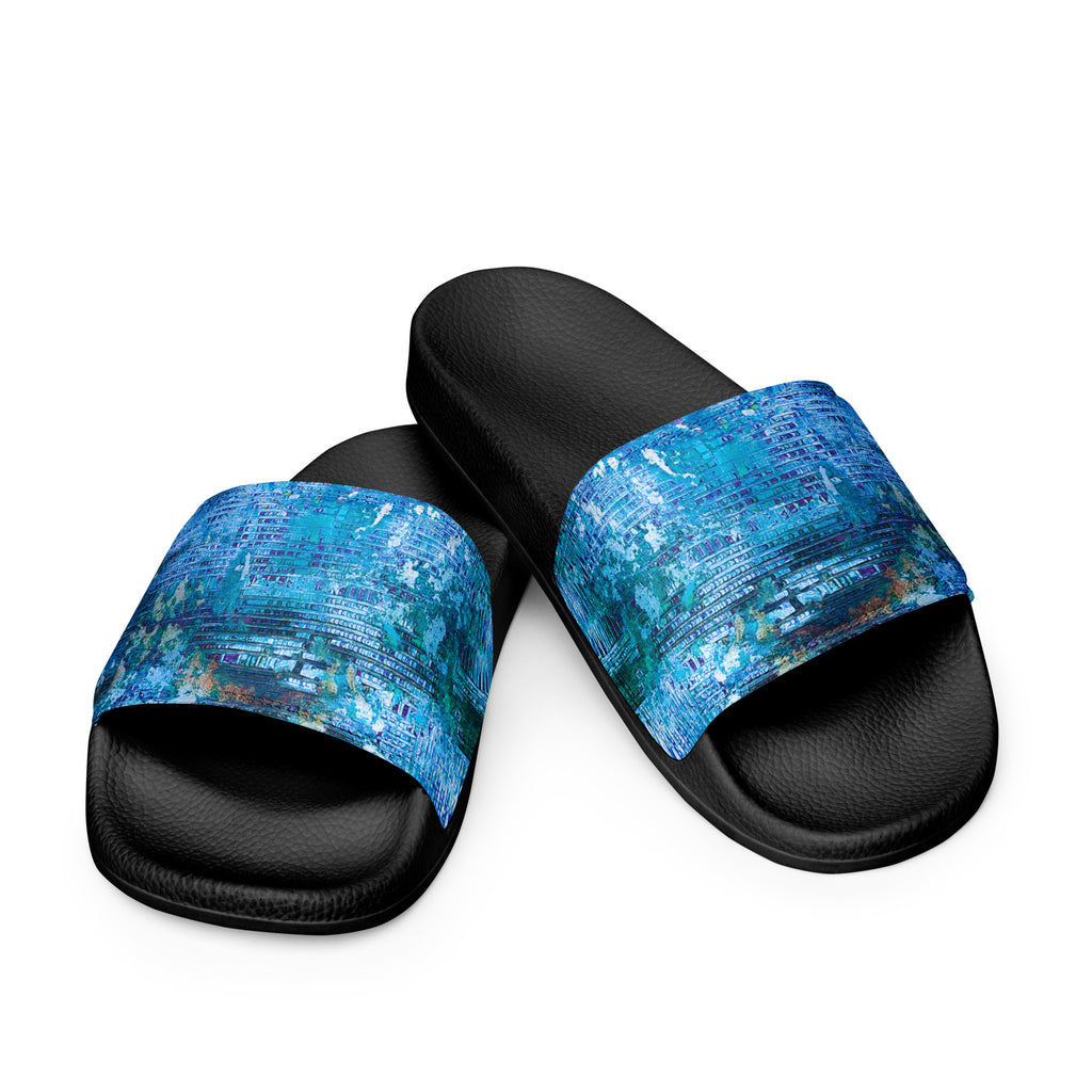 Womyn's slides- Weave Blue
