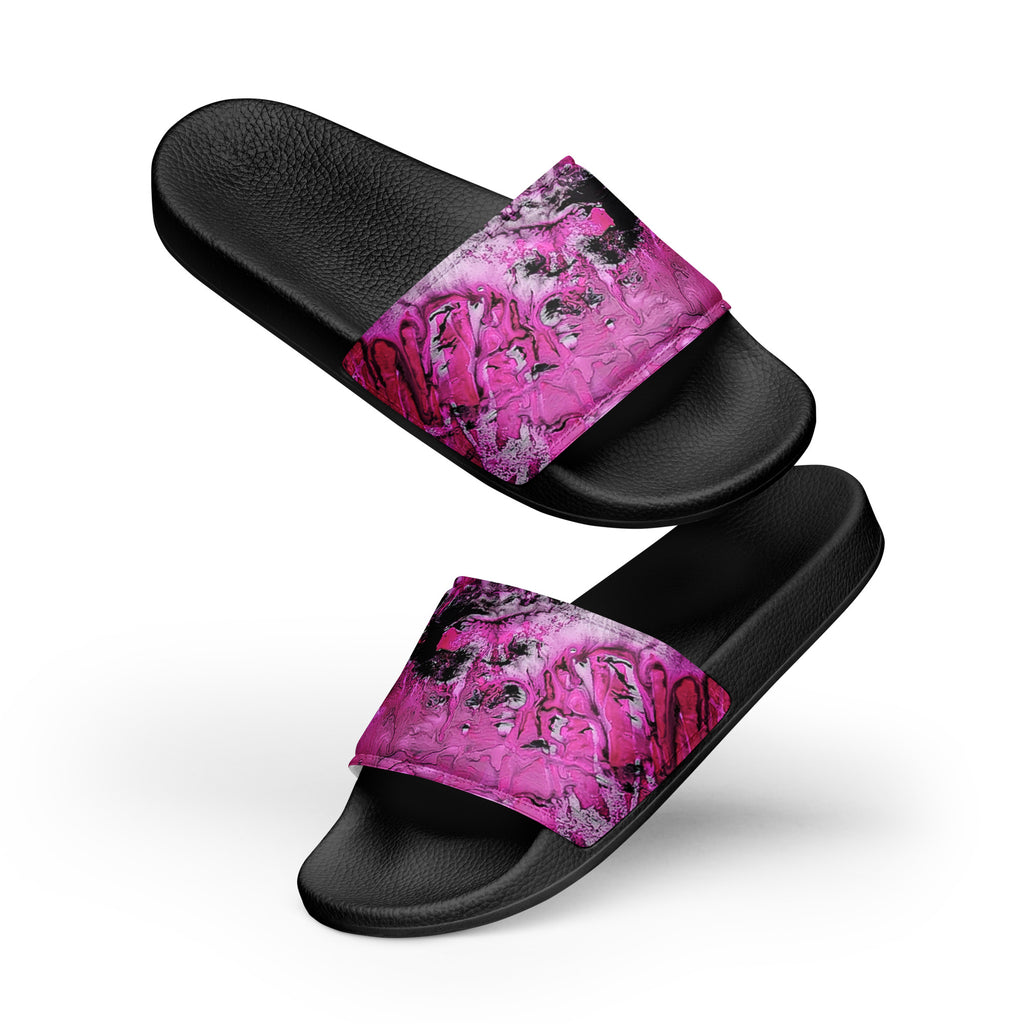 Womyn's slides- Pink Marble