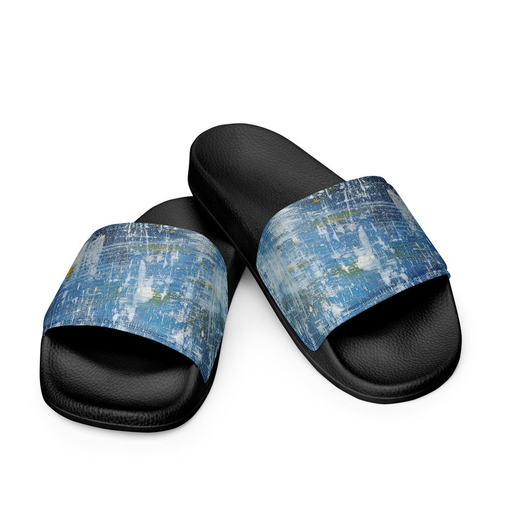 Womyn's Slides- Denim Scrape