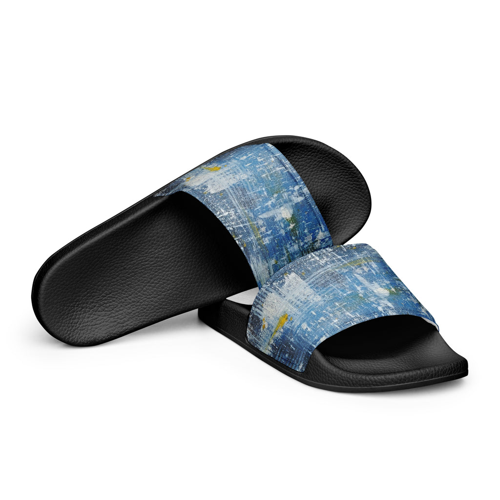 Womyn's Slides- Denim Scrape