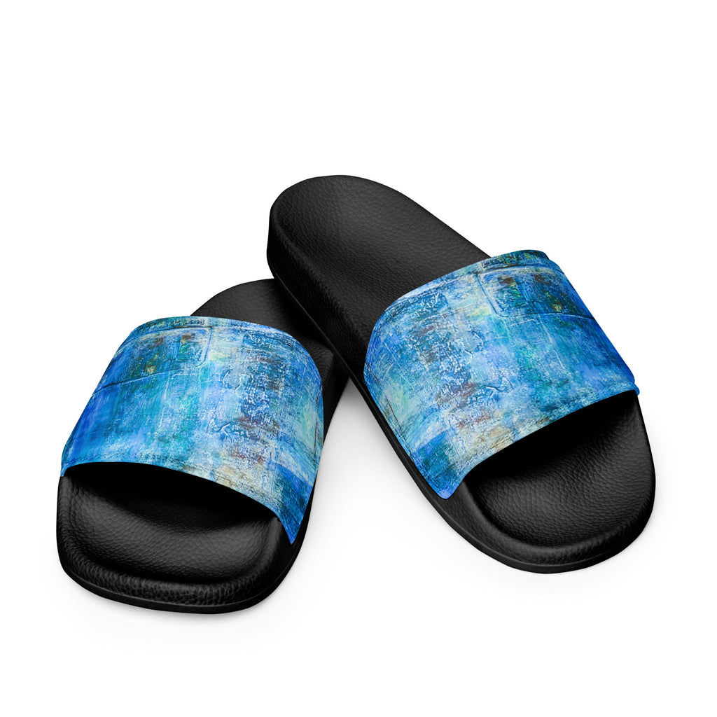 Womyn's slides- Bright Earth Blue