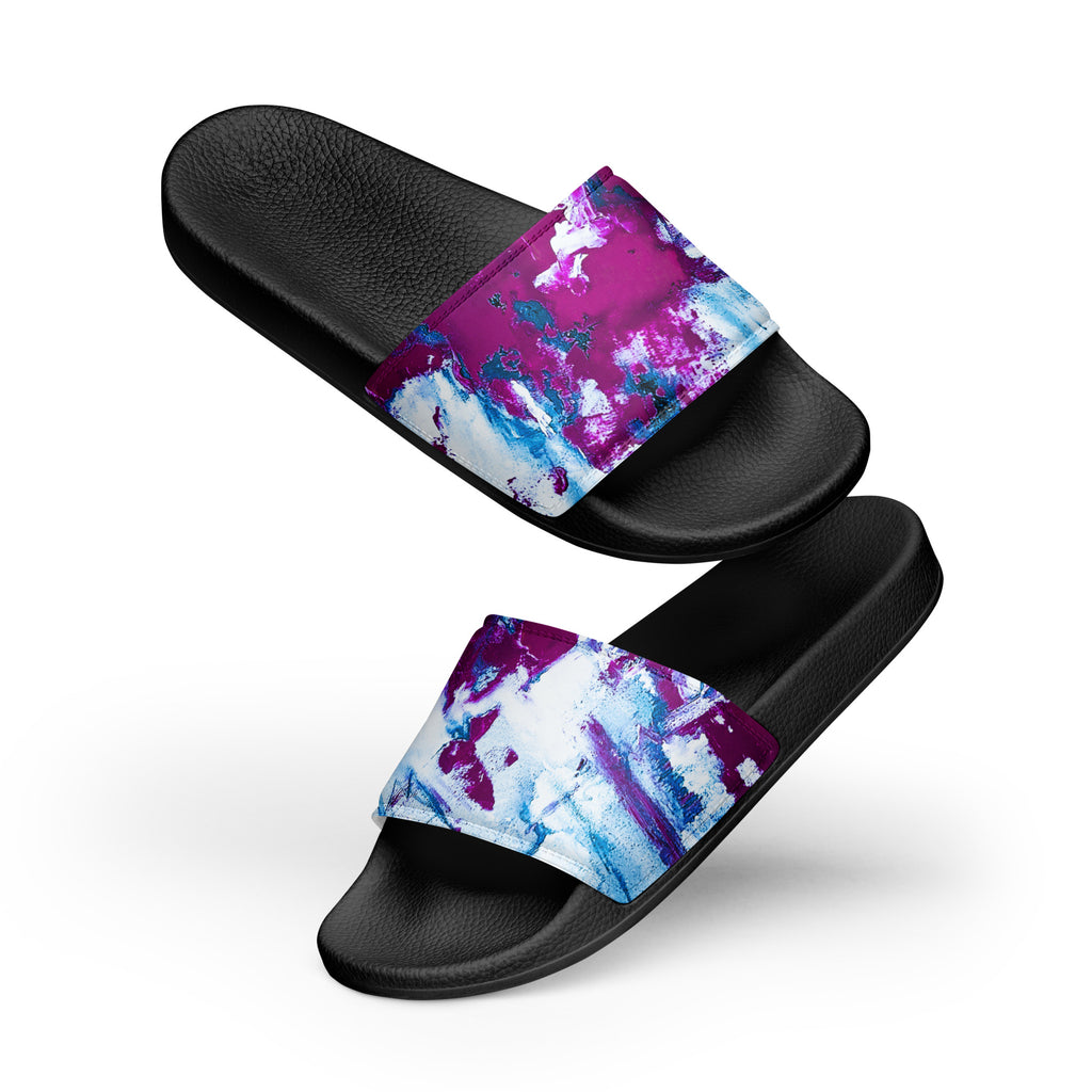 Womyn's Slides- Mismatch Turquoise