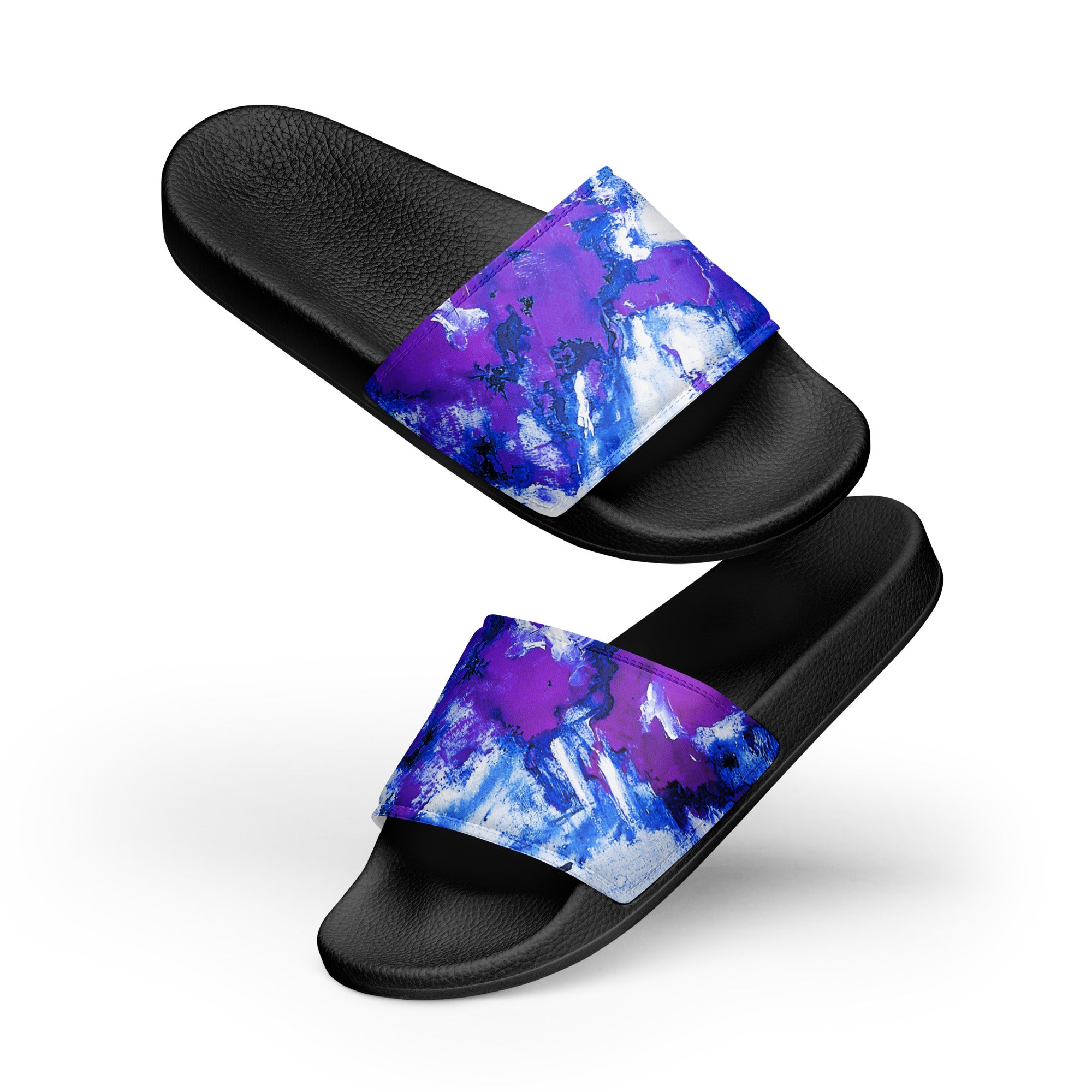 Womyn's Slides- Mismatch Purple