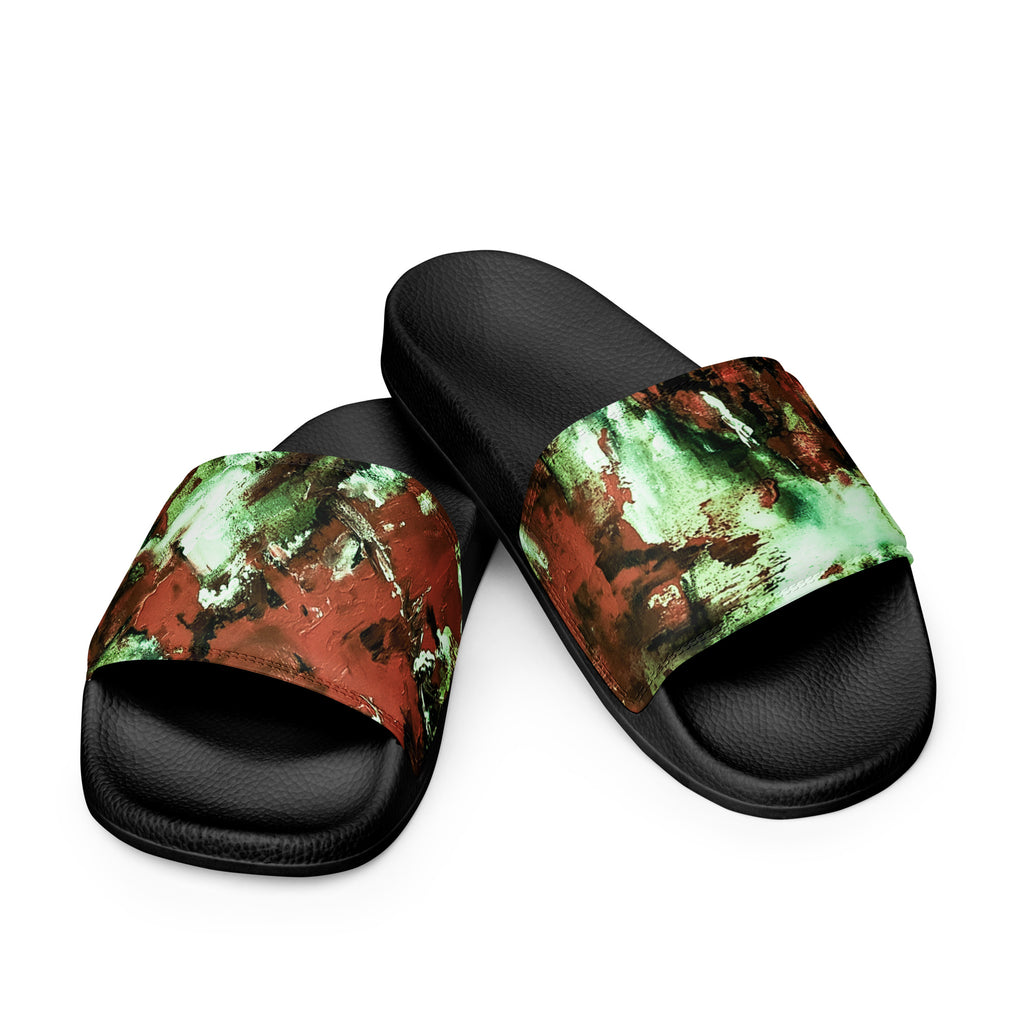 Womyn's Slides- Mismatch Green