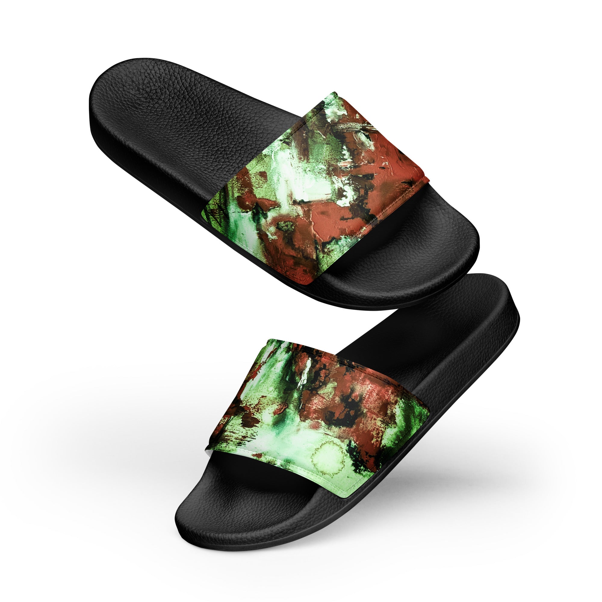 Womyn's Slides- Mismatch Green