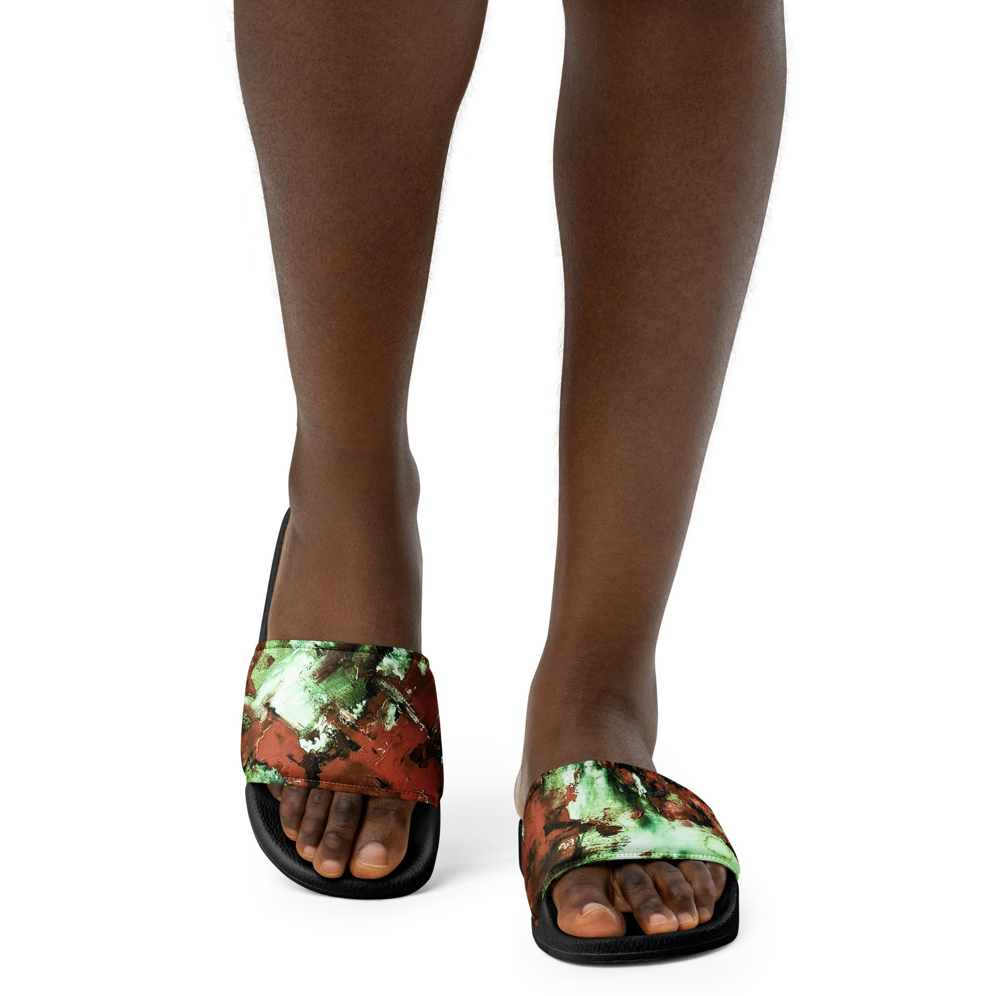 Womyn's Slides- Mismatch Green