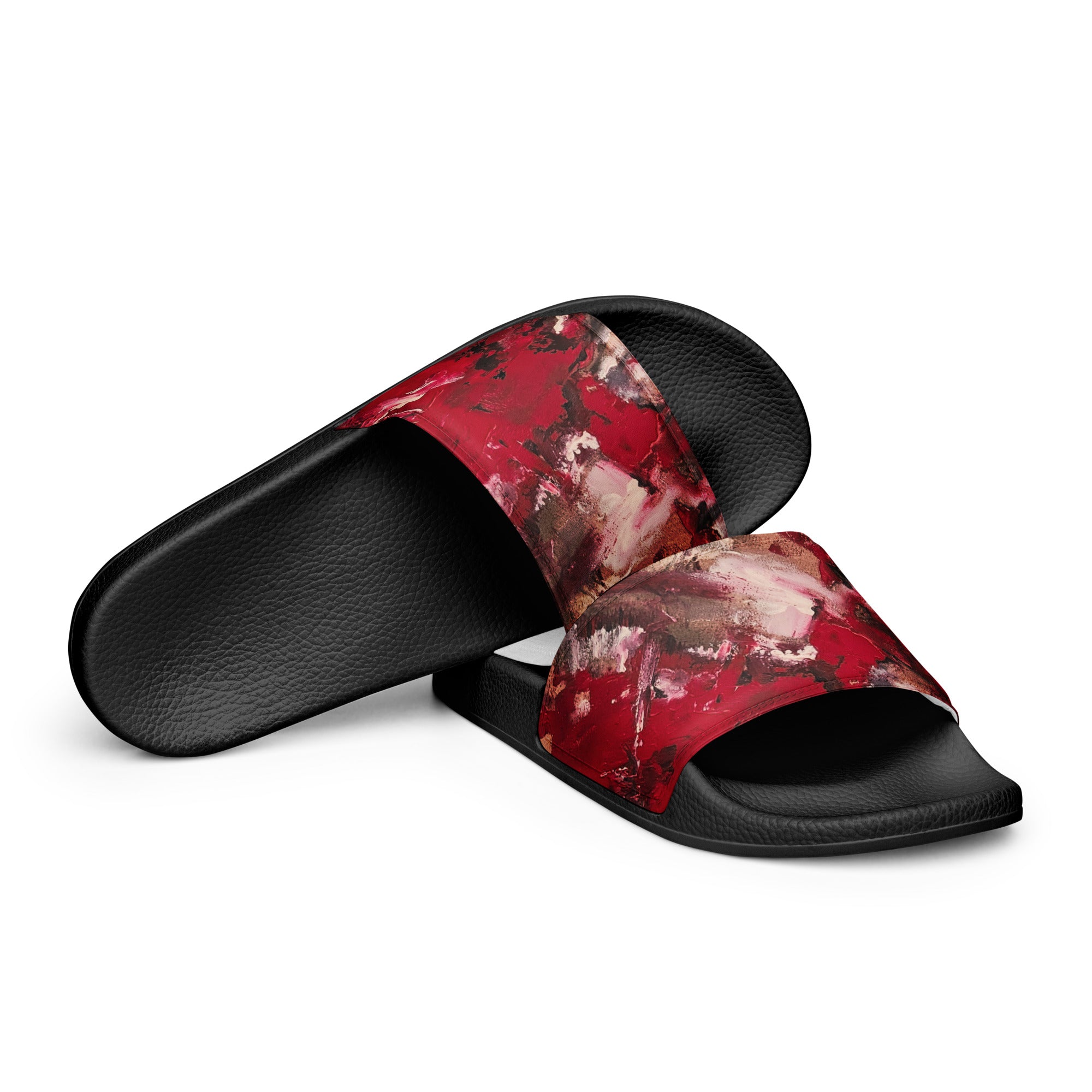 Womyn's Slides- Mismatch Red