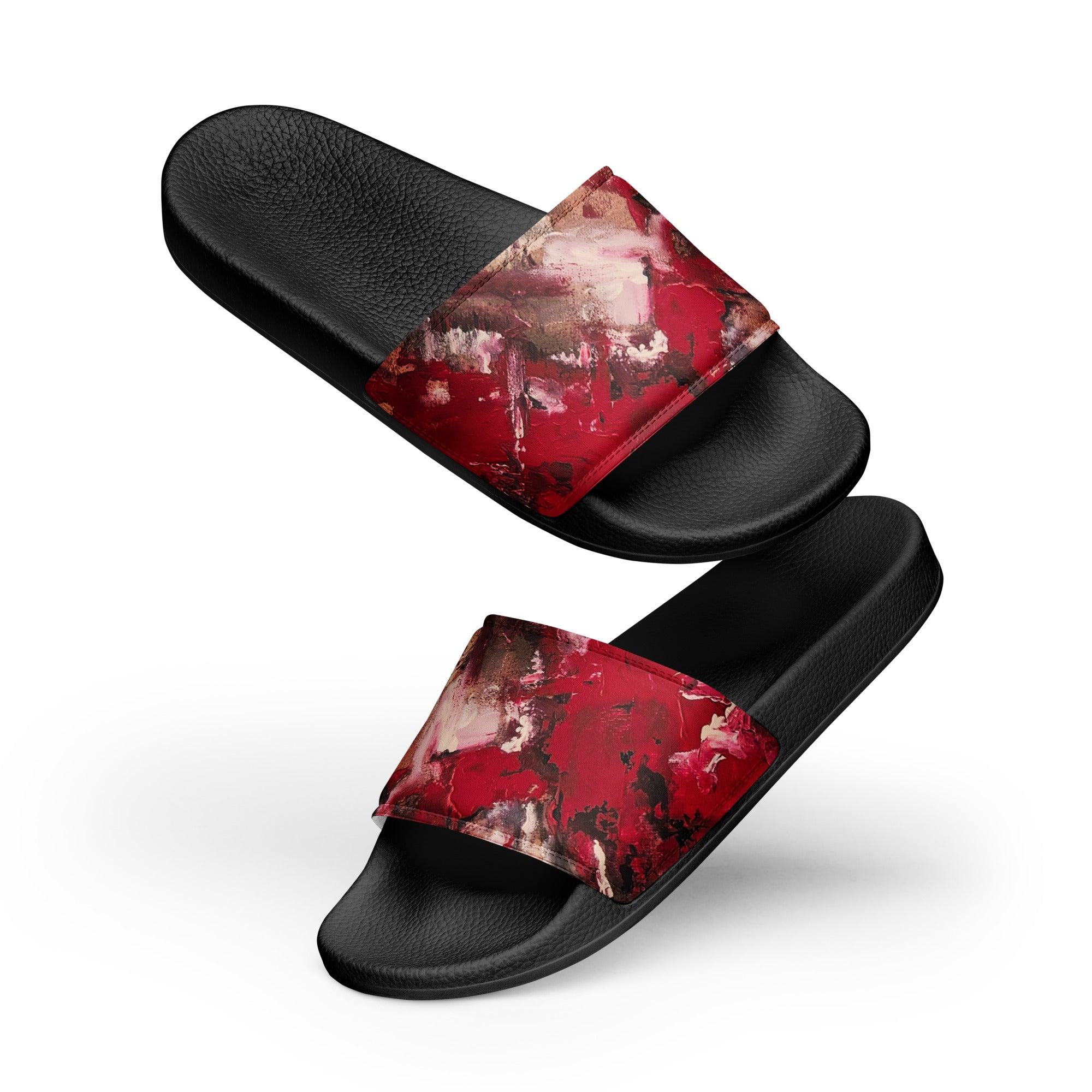 Womyn's Slides- Mismatch Red