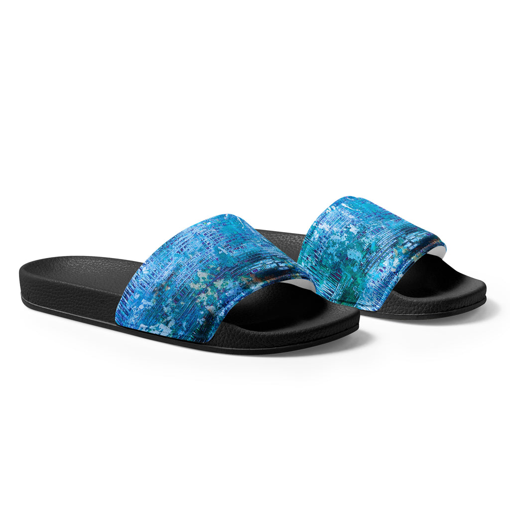 Womyn's slides- Weave Blue