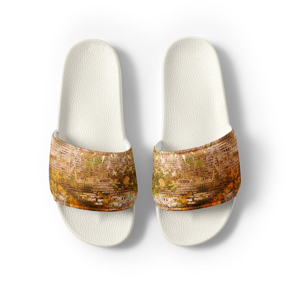 Womyn's slides- Weave Golden