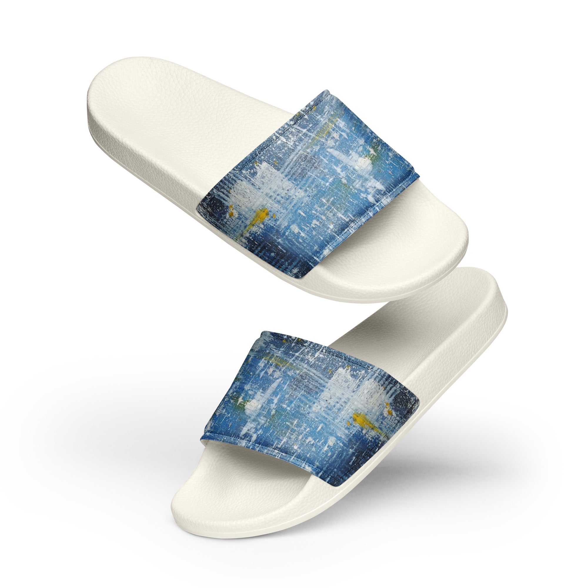 Womyn's Slides- Denim Scrape