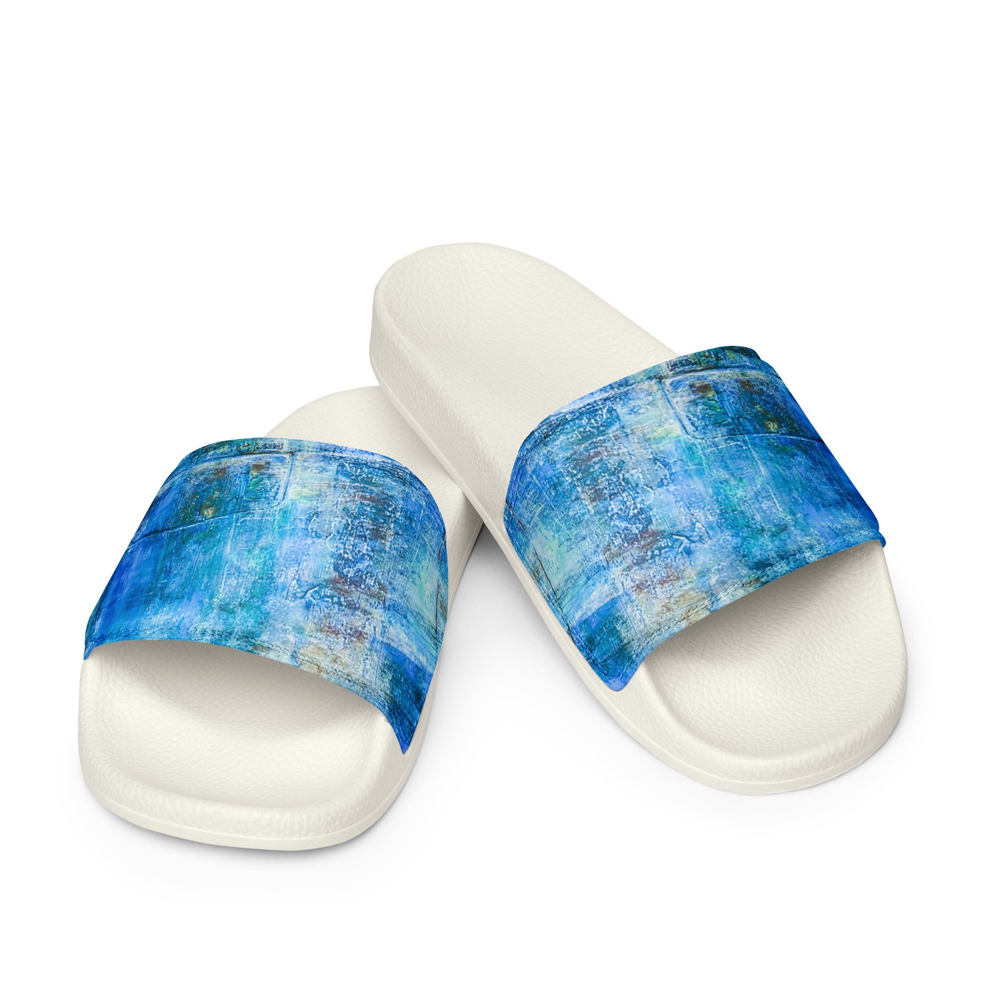 Womyn's slides- Bright Earth Blue