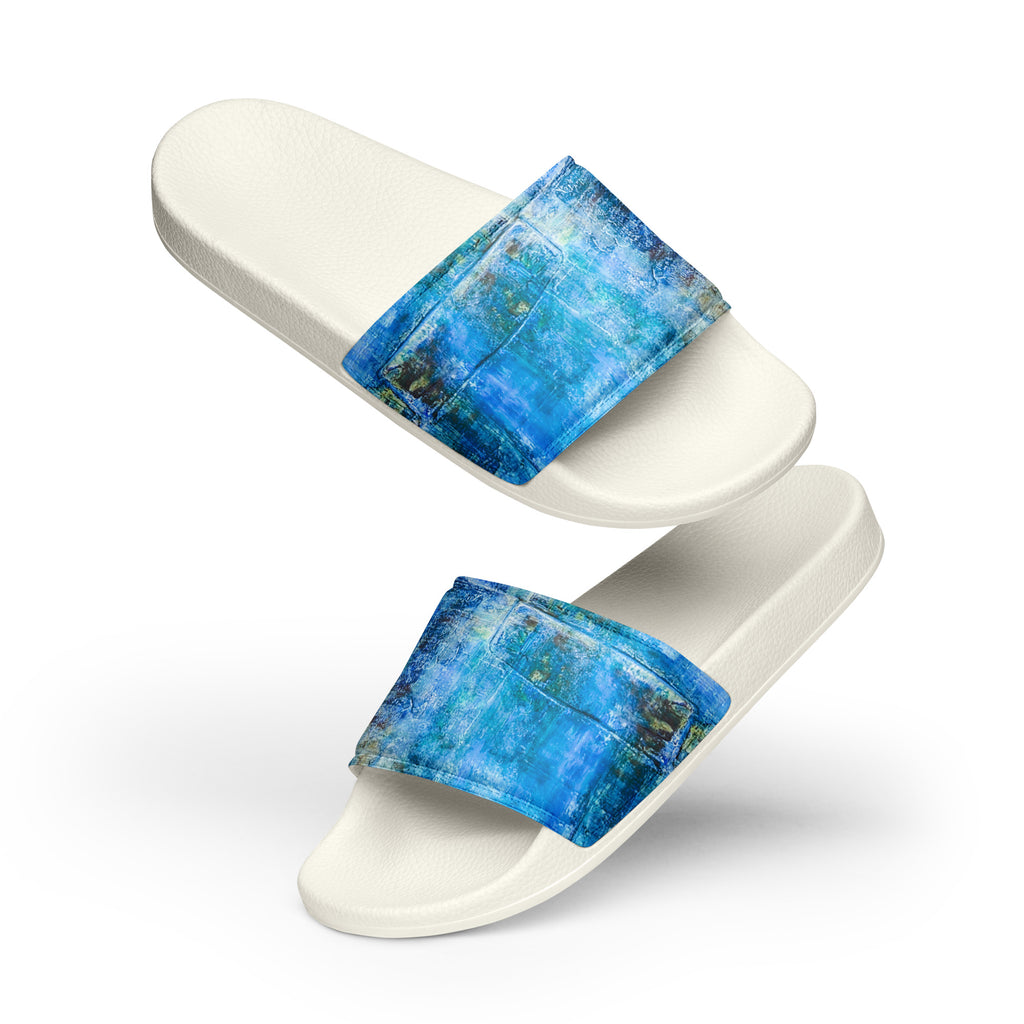 Womyn's slides- Bright Earth Blue