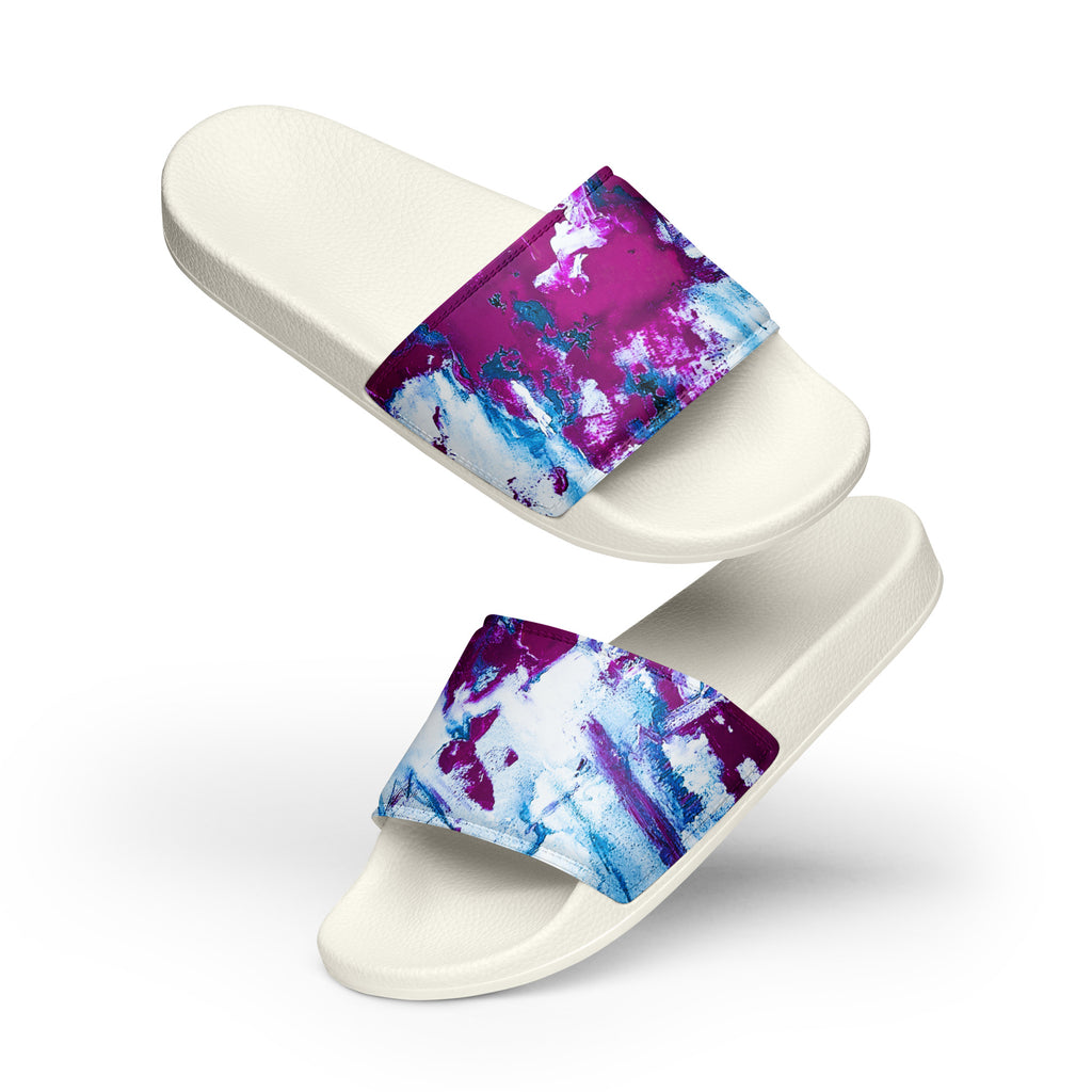 Womyn's Slides- Mismatch Turquoise
