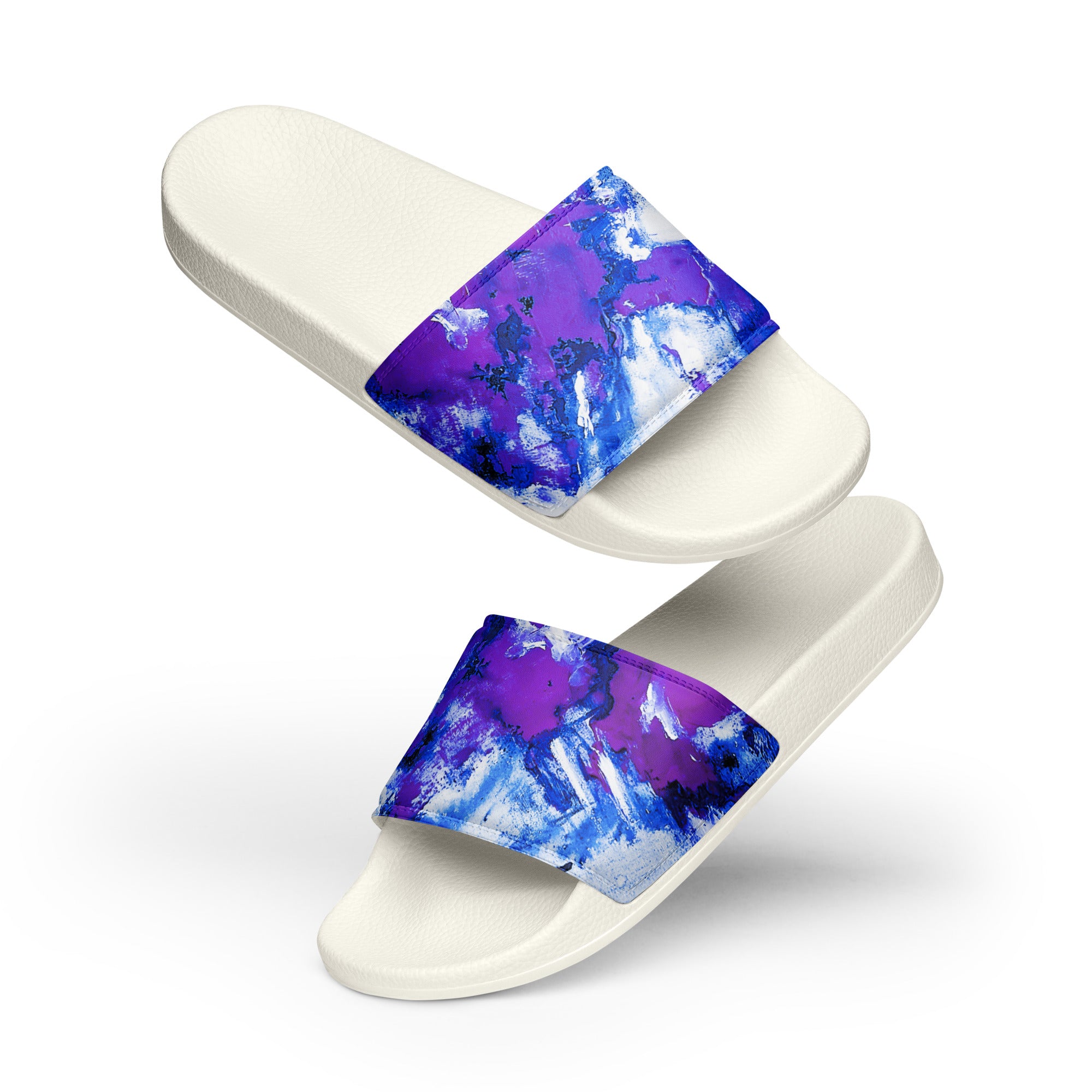 Womyn's Slides- Mismatch Purple