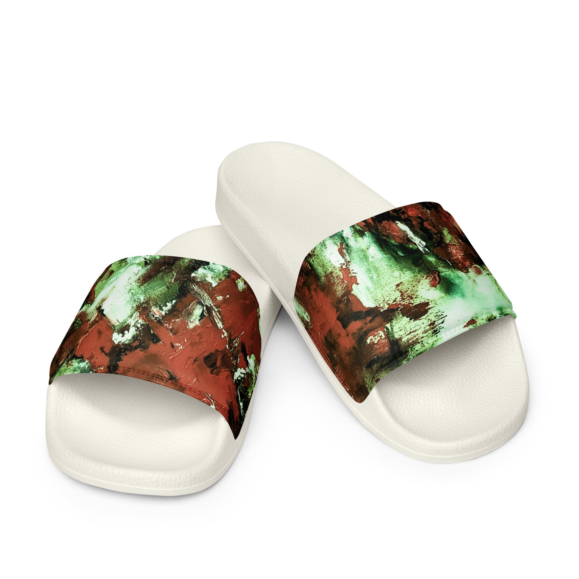Womyn's Slides- Mismatch Green