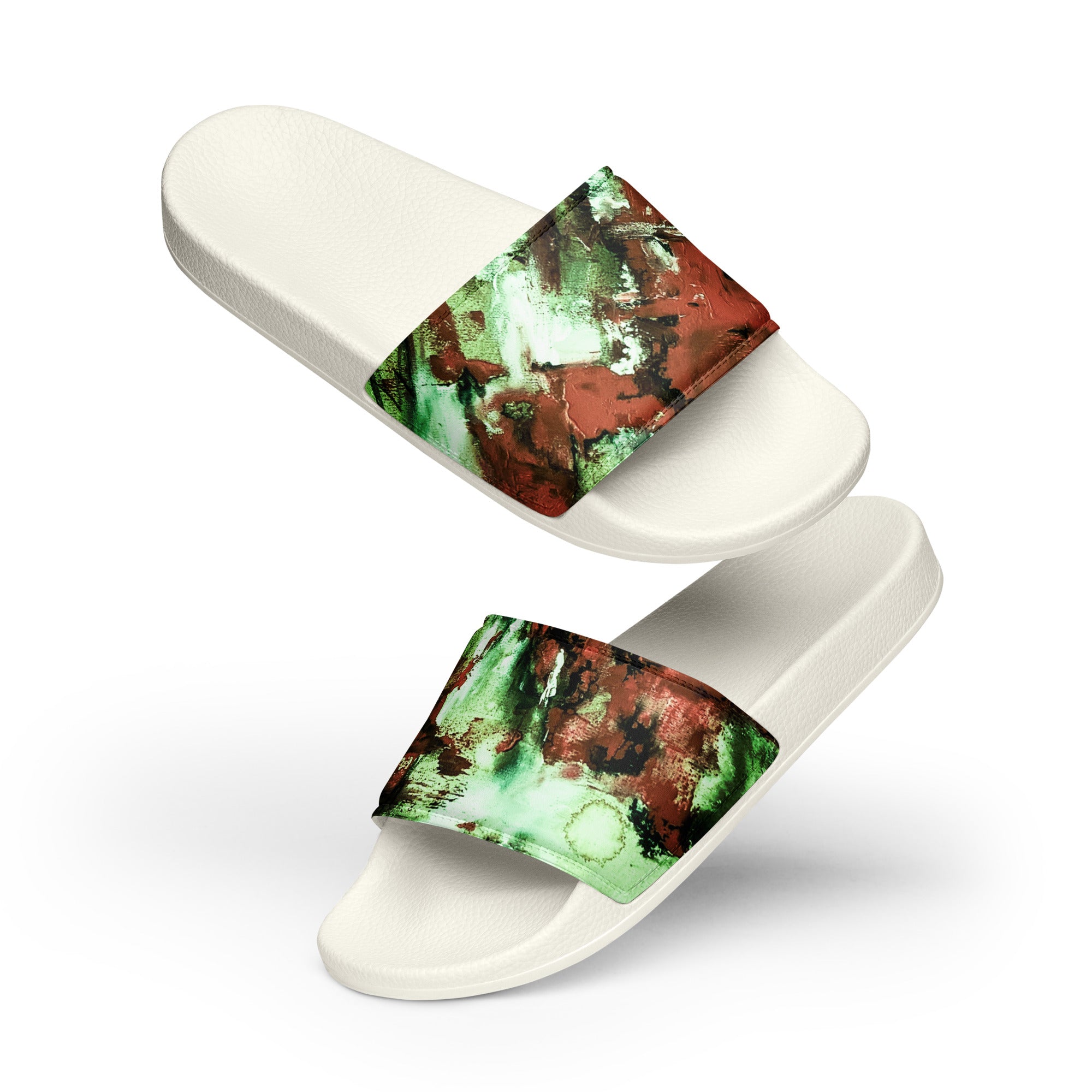 Womyn's Slides- Mismatch Green
