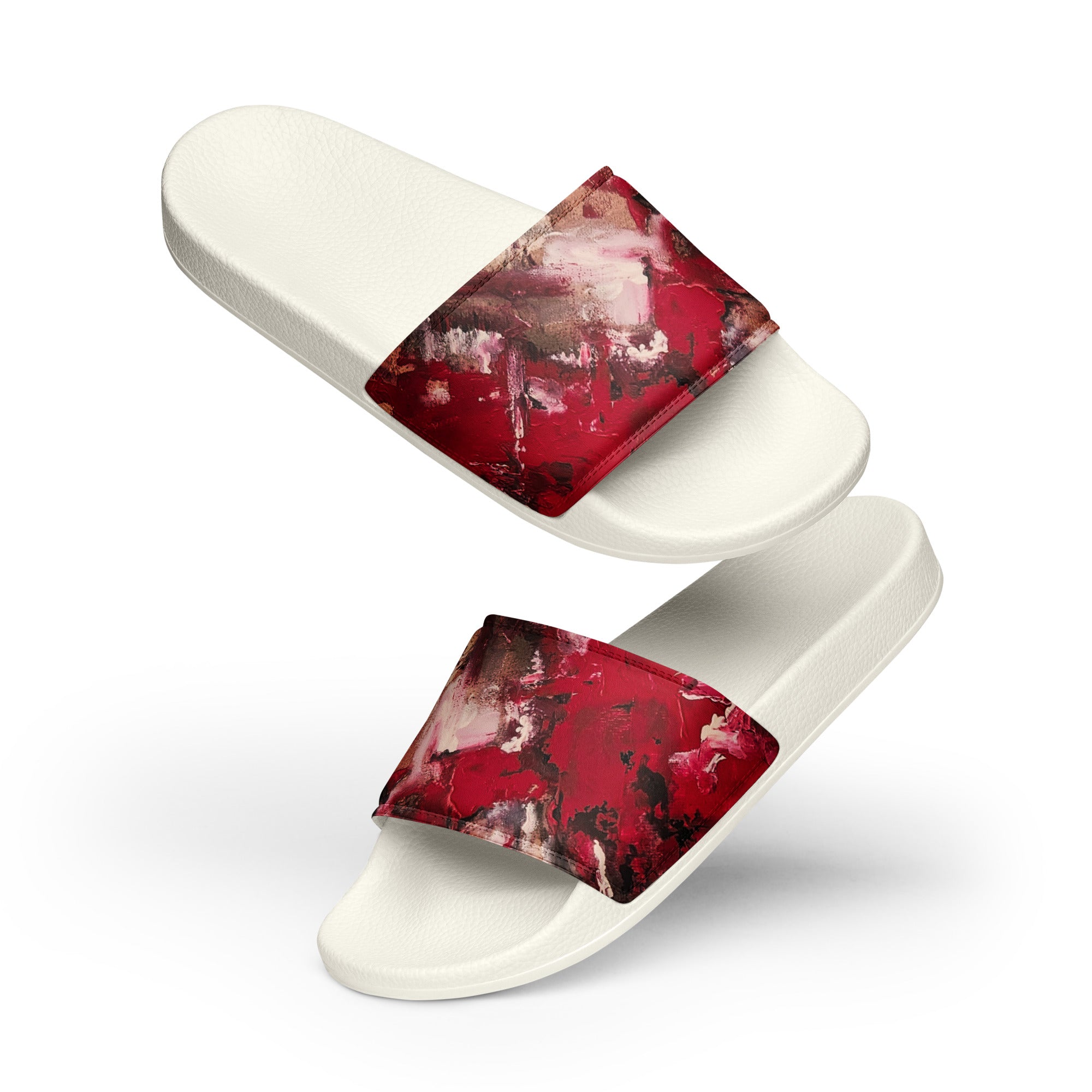 Womyn's Slides- Mismatch Red