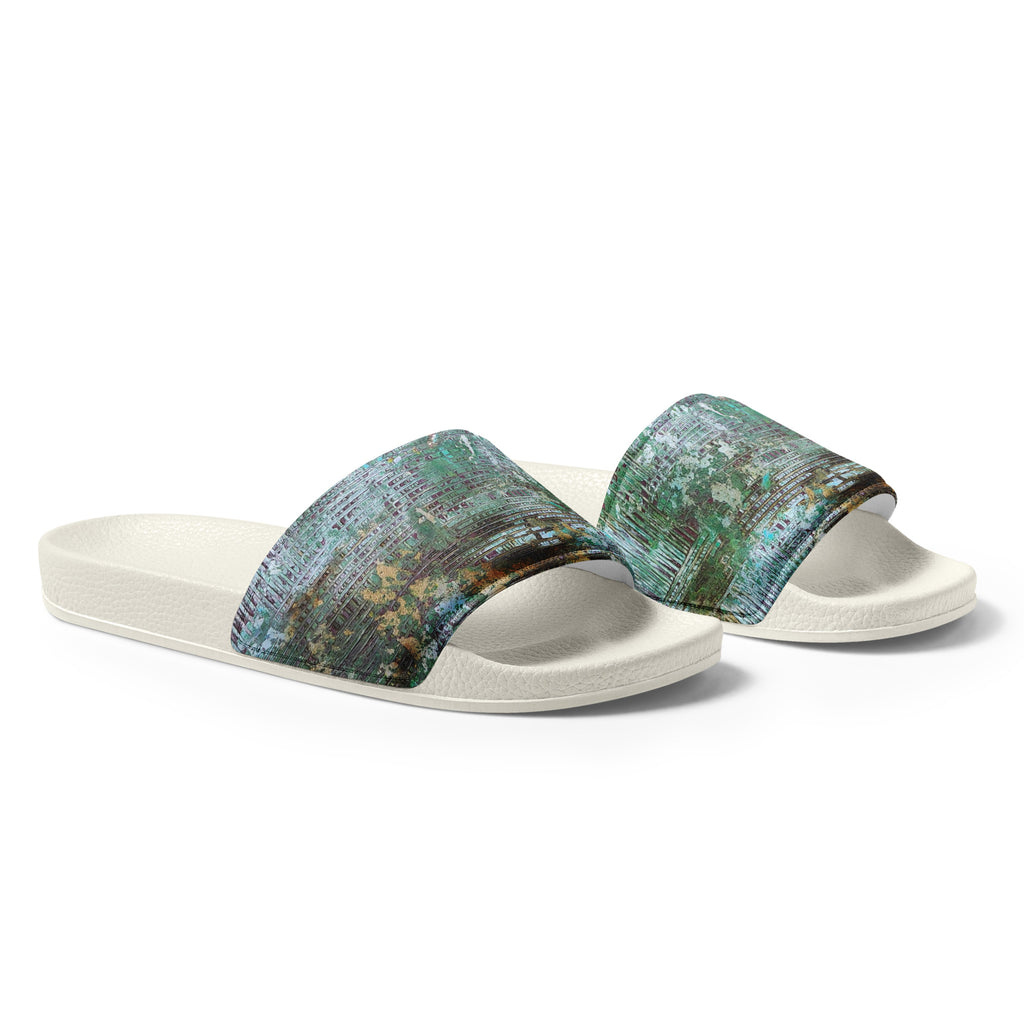 Womyn's slides- Weave Green
