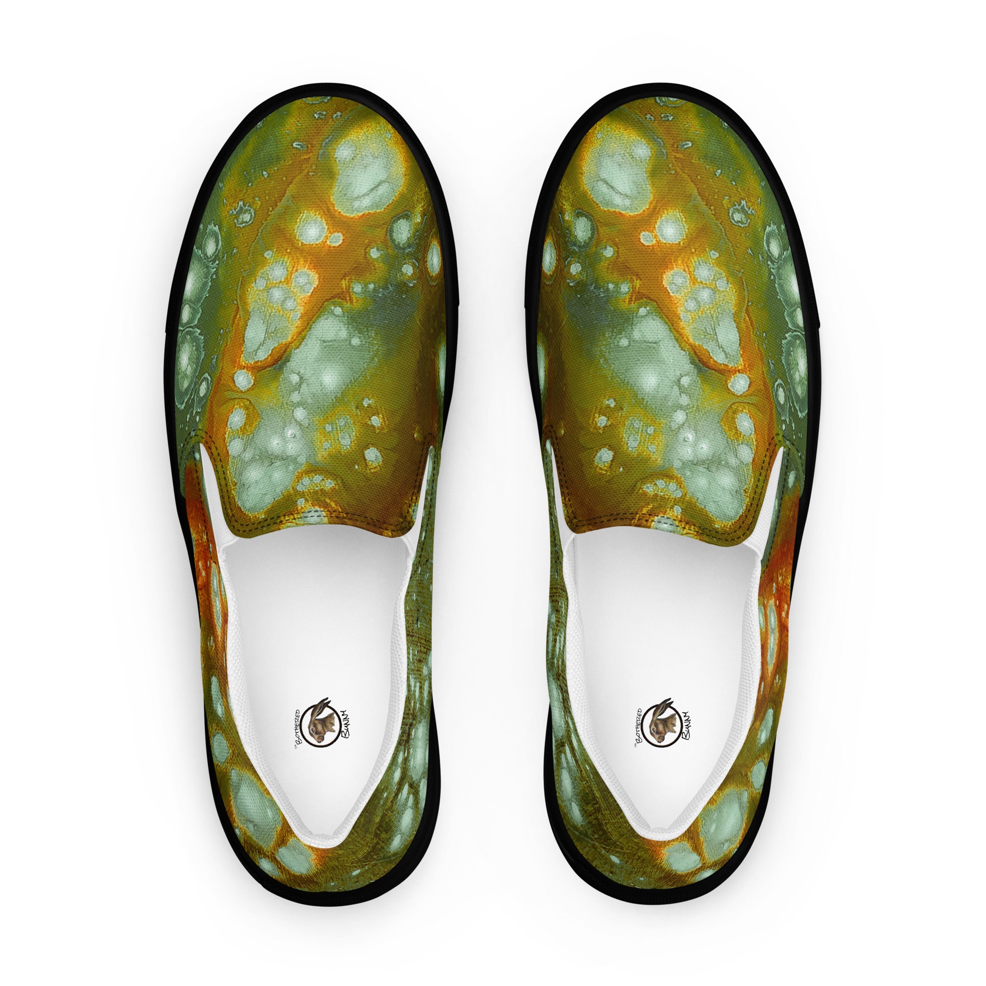 Womyn's Slip On- Galaxy Green a.k.a. Surface of Mercury