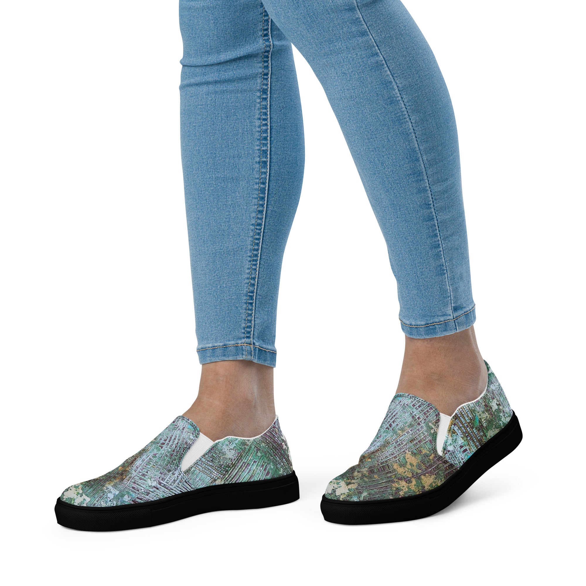Womyn's Slip On- Weave Green