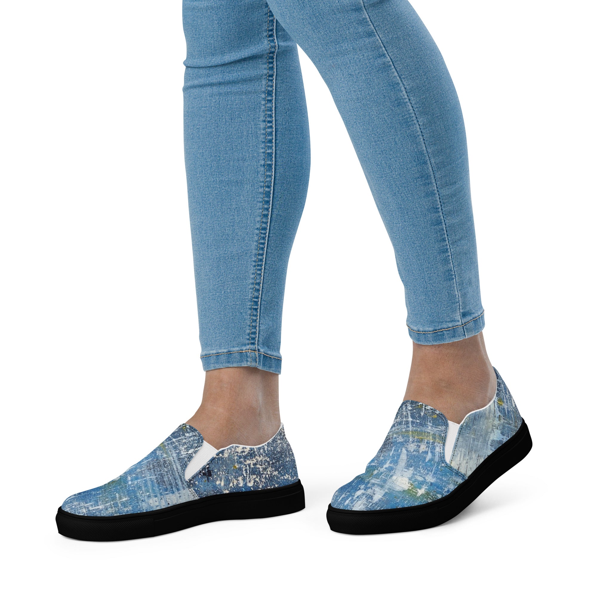 Womyn's Slip On- Denim Scrape