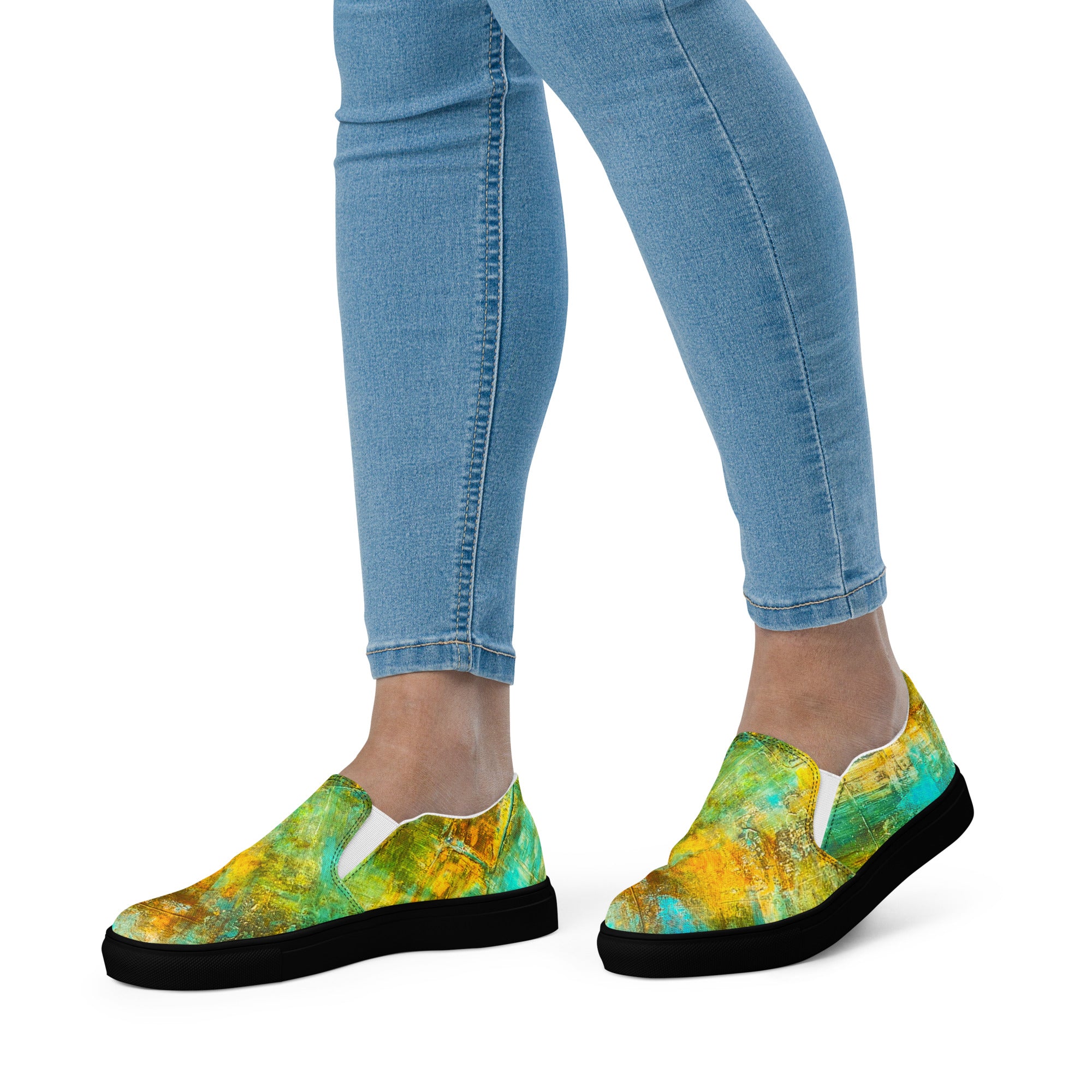 Womyn's Slip On- Bright Earth Flow