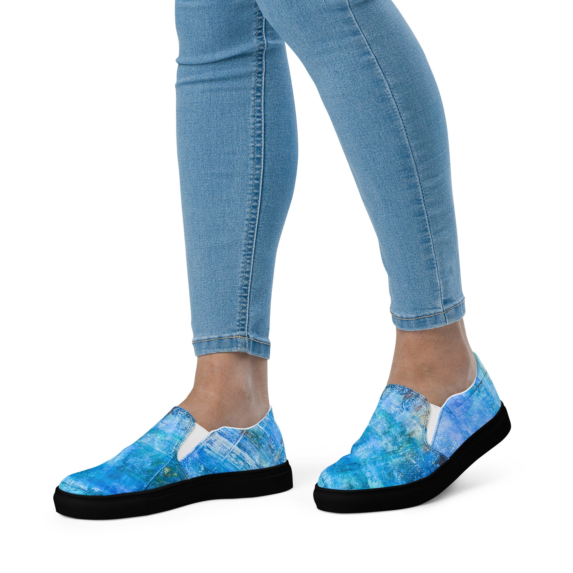 Womyn's Slip On- Bright Earth Blue