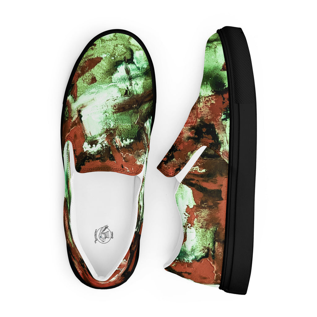 Womyn's Slip On- Mismatch Green