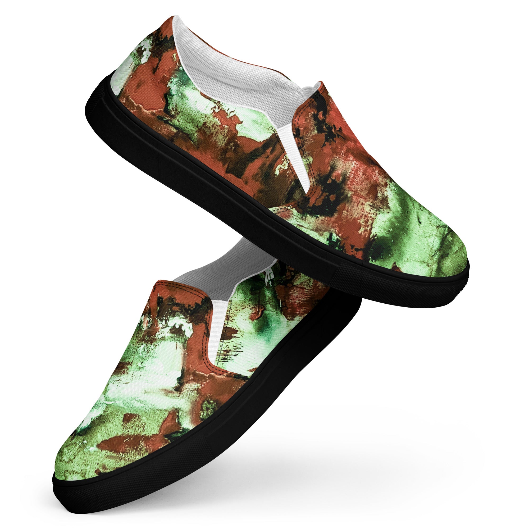 Womyn's Slip On- Mismatch Green