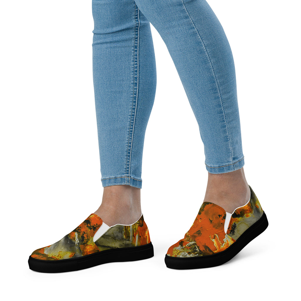 Womyn's Slip On- Mismatch Orange