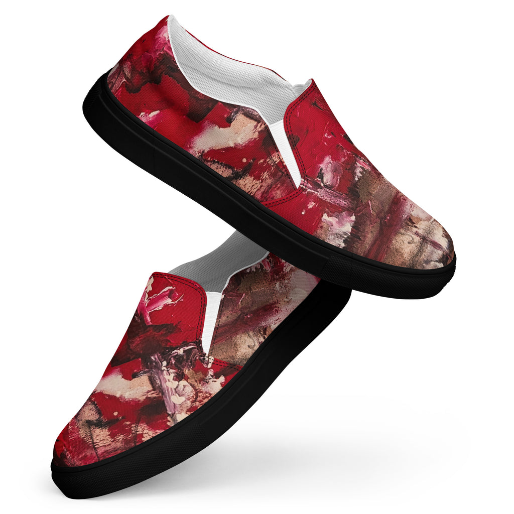 Womyn's Slip On- Mismatch Red