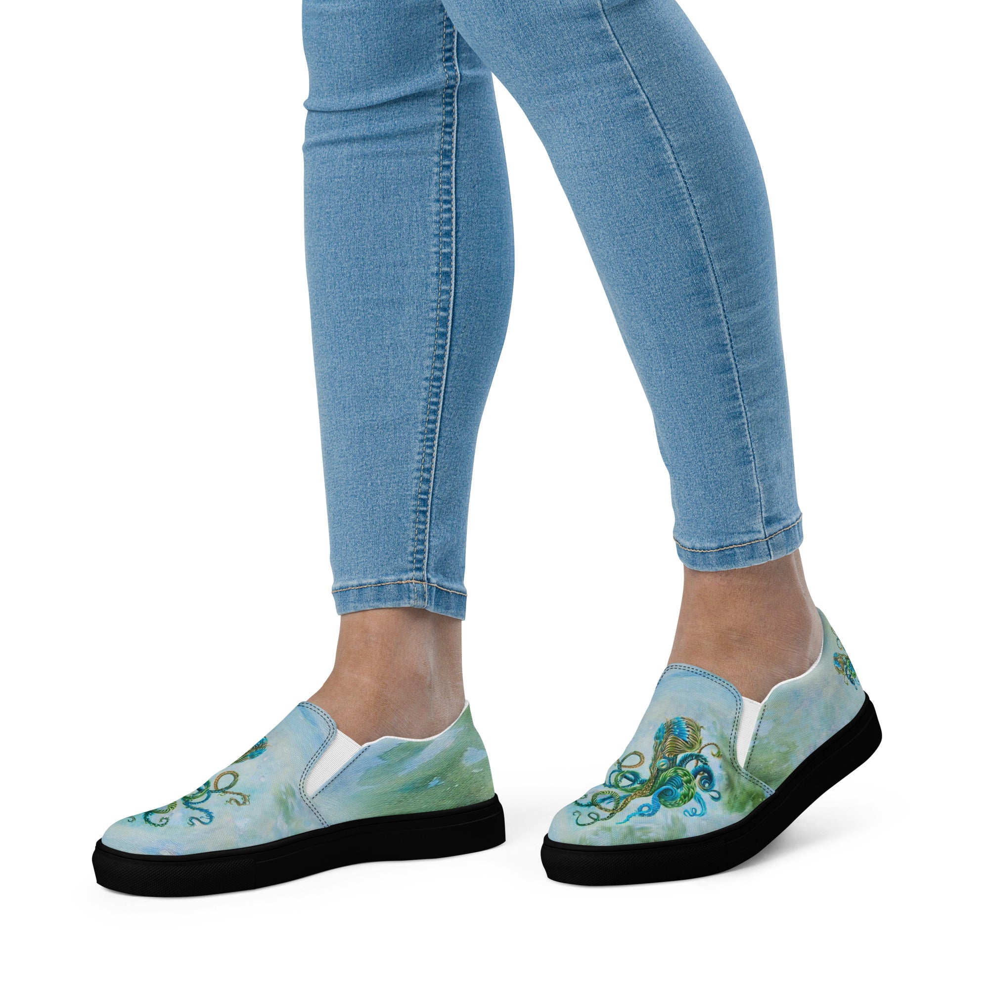 Womyn's Slip On- Nature Octopus