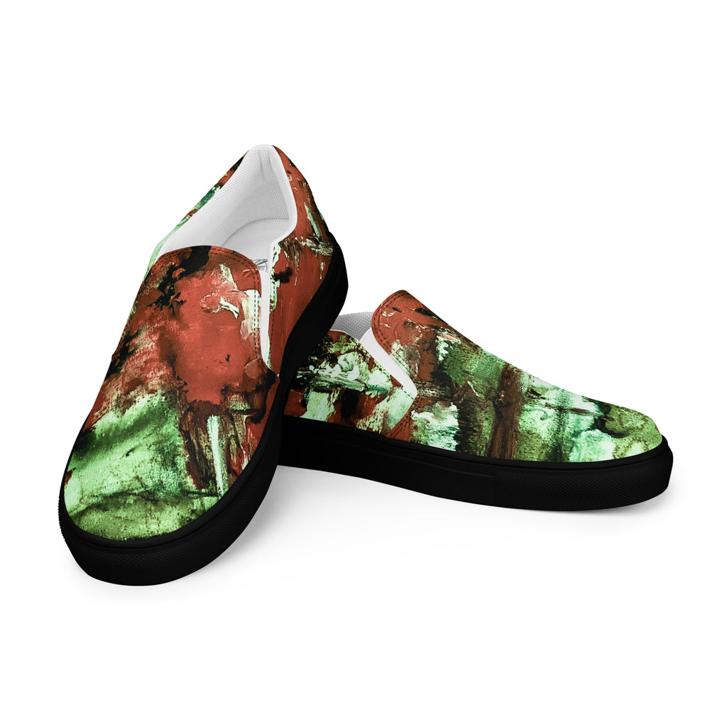 Womyn's Slip On- Mismatch Green