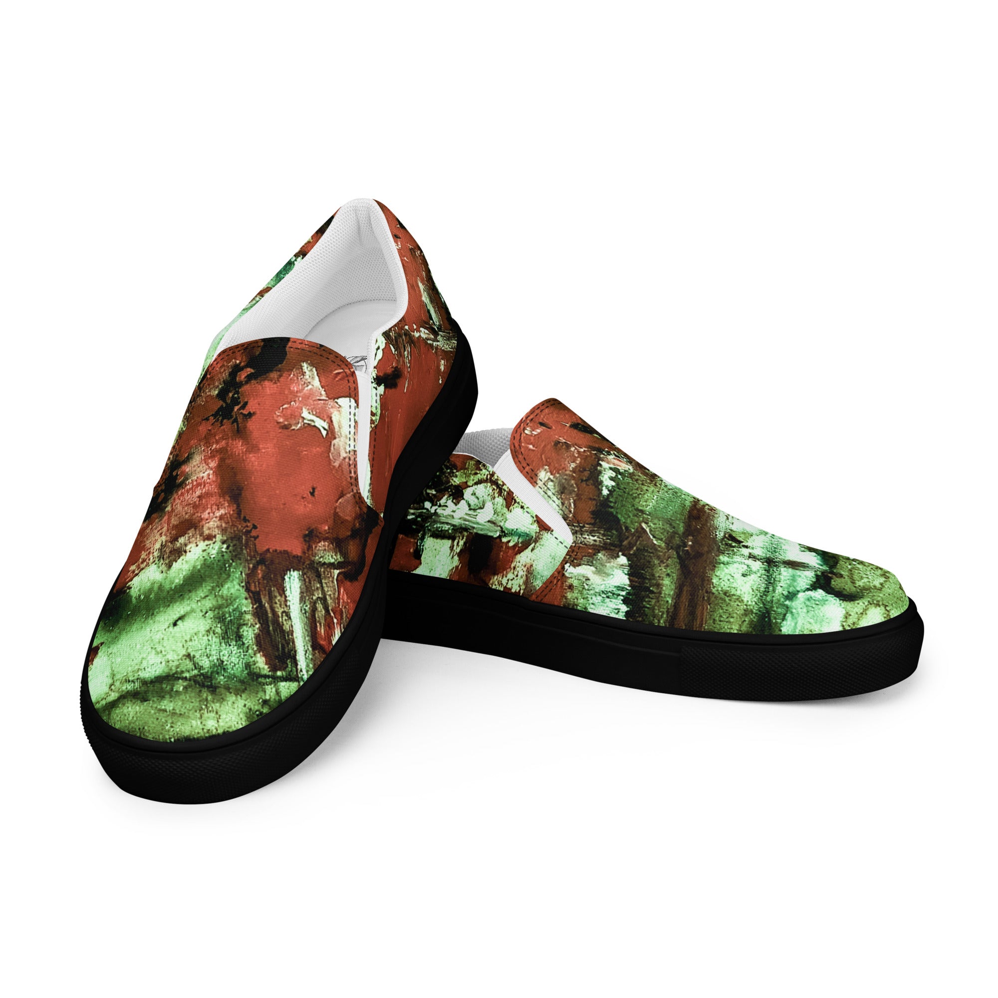 Womyn's Slip On- Mismatch Green